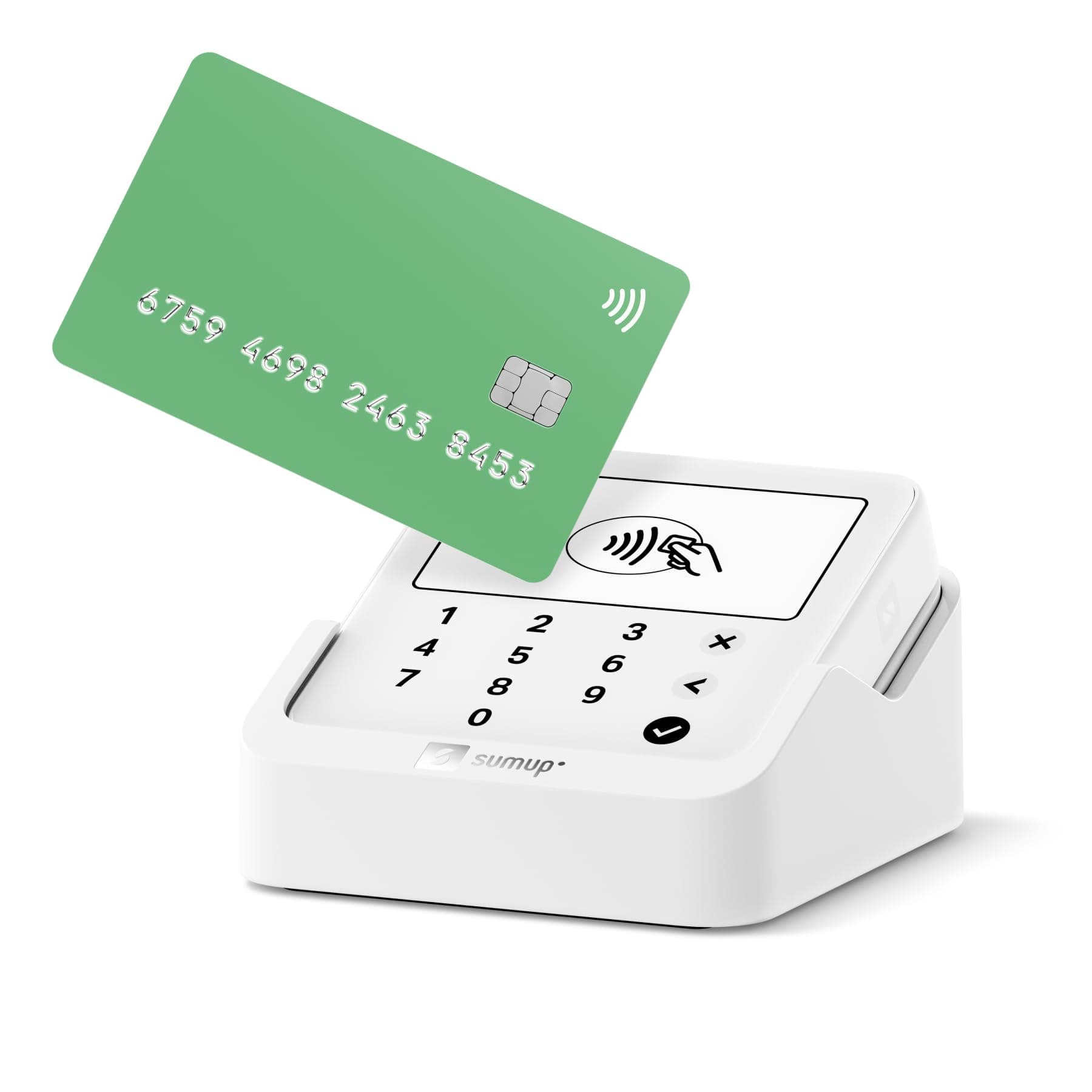 SumUp Solo Lite Bundle con Stazione di Ricarica, Sistema di Pagamento Mobile per Carte di Credito e Debito, Compatibile con Smartphone e Tablet, Tecnologia Bluetooth