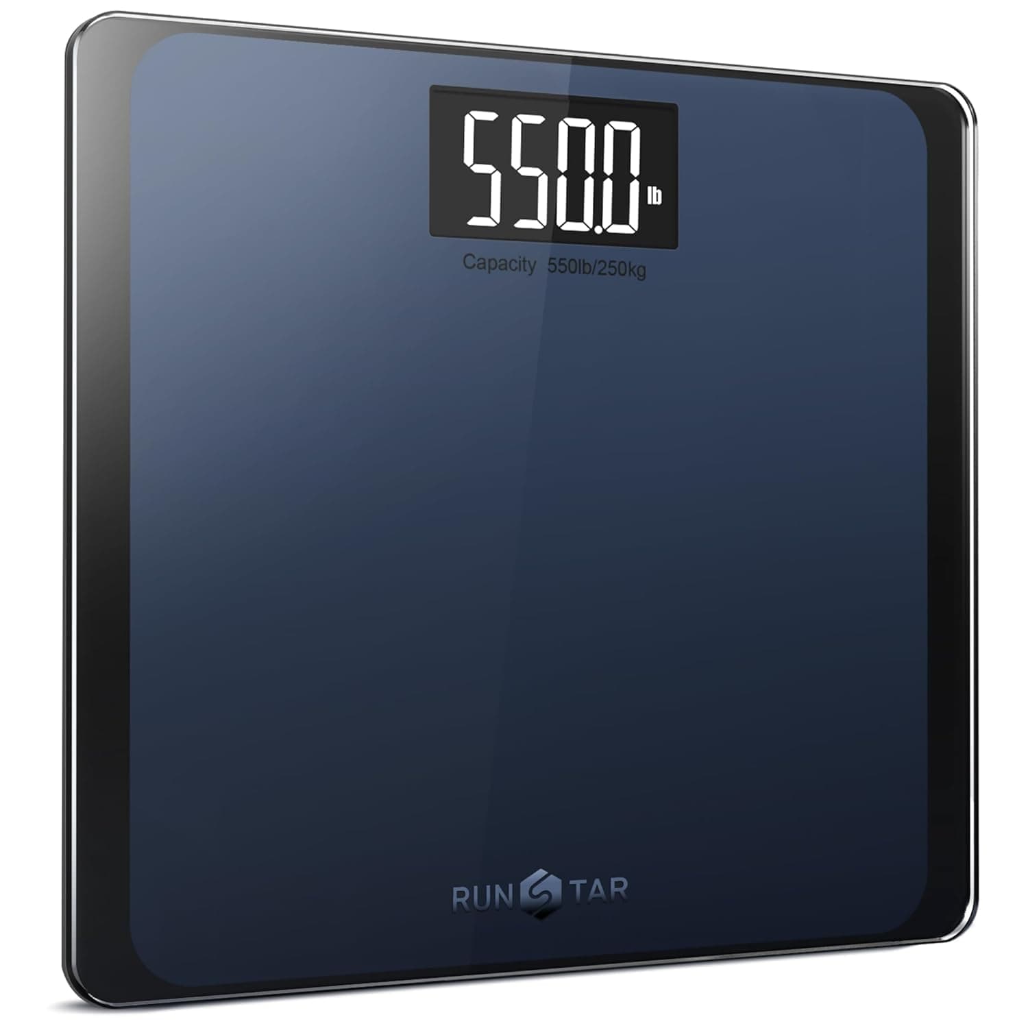 RunStar Bilancia Pesapersone Digitale da 250kg per Il peso Corporeo con Piattaforma Ultra Ampia e Ampio Display LCD, Bilancia ad Alta Precisione con Capacità Extra Elevata