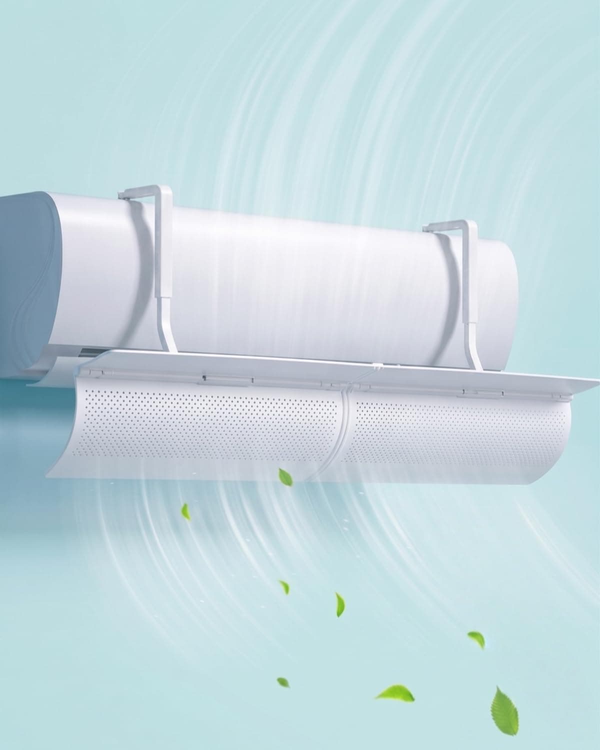 chochoyah Deflettore Condizionatore, Deviatore Aria Condizionatore Regolabile in ABS Bianco 85cm, Deflettore Aria Condizionata Anti Soffiaggio Diretto per Split System Casa Ufficio Camera