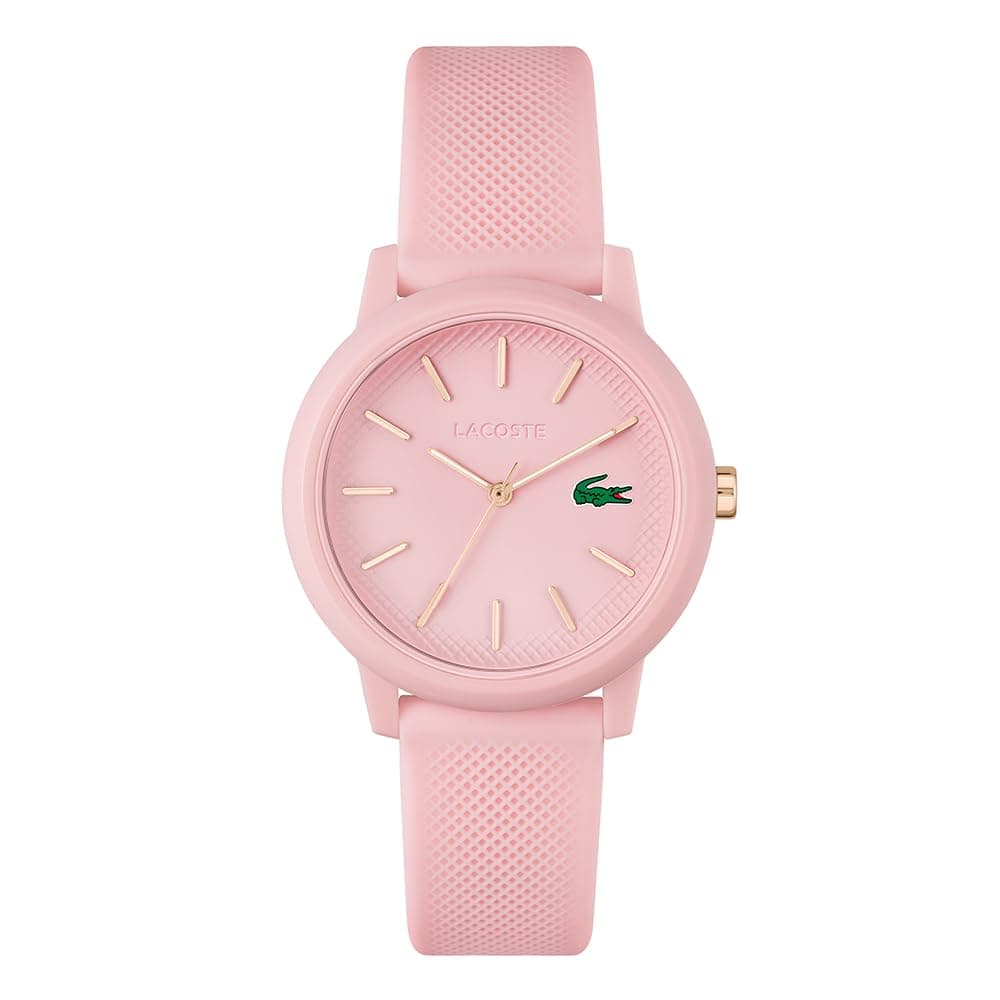 Lacoste Reloj Analógico de Cuarzo para Hombre o Mujer, con una Elegante Correa de Silicona con Textura Petit piqué