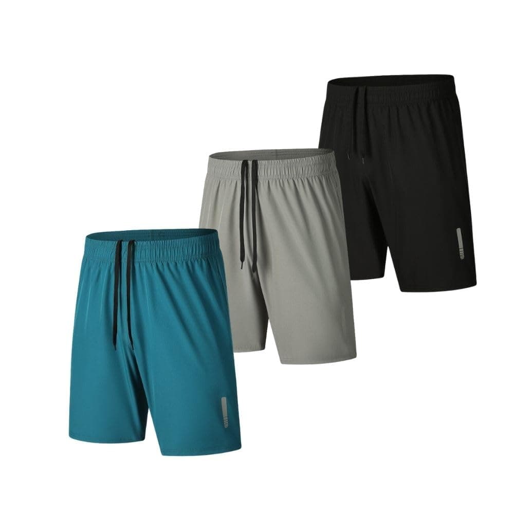 fovdtaa - Pantaloncini sportivi da uomo, ad asciugatura rapida, per palestra, corsa, allenamento, 3 pezzi