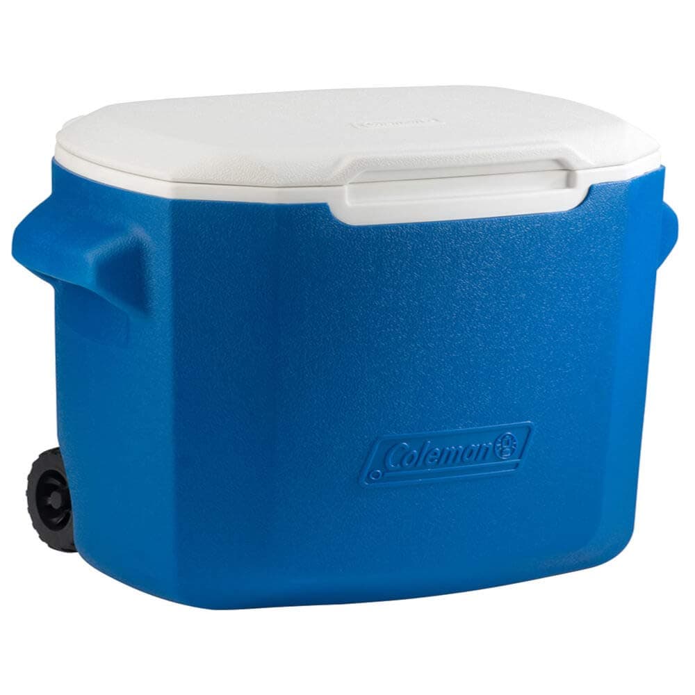 Coleman Performance 28QT Nevera pasiva con Ruedas | Mantiene el frío hasta 2 días | Nevera térmica 26 L | Nevera portátil con Ruedas y asa telescópica | Aislamiento de Espuma Completa