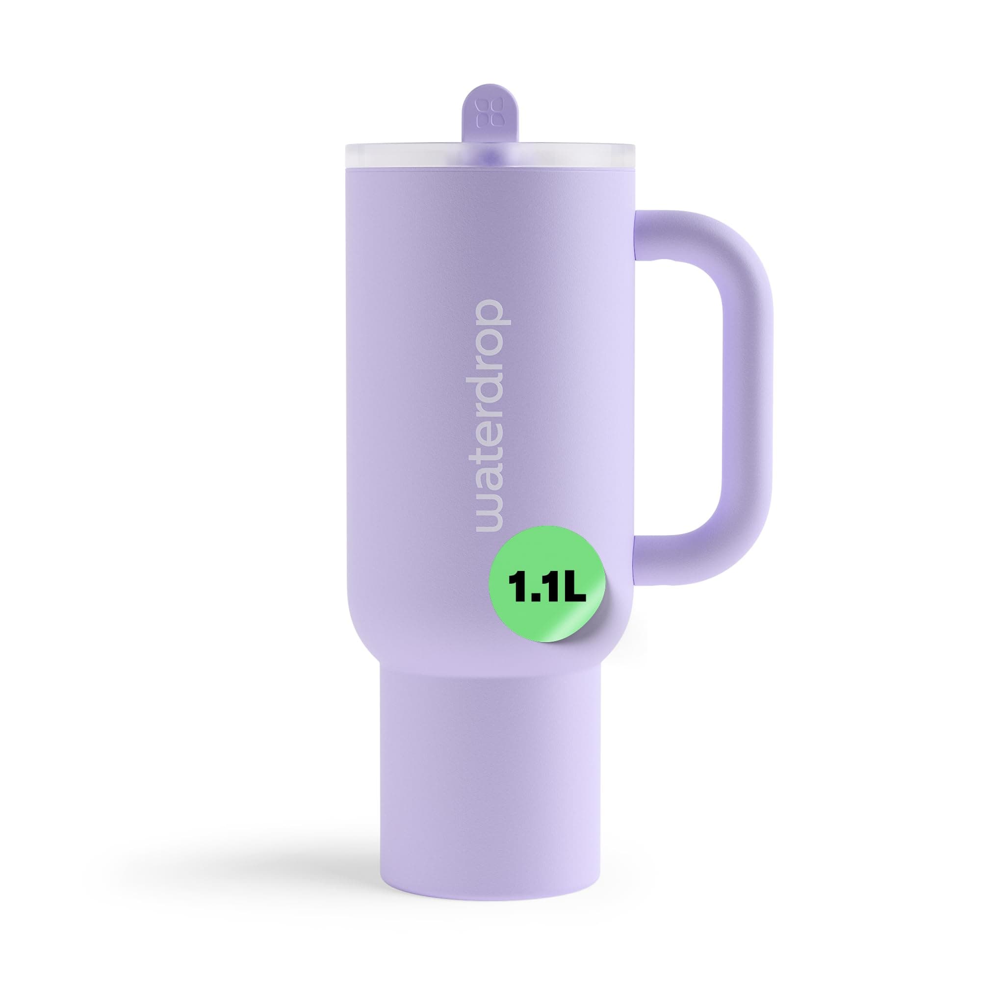 waterdrop® Borraccia Termica con Cannuccia 1.1 Litro - Freddo per 12 Ore -, Acciaio inox, Tazza Termica, Thermos Cup, Bicchiere Cannuccia, bottiglia acqua