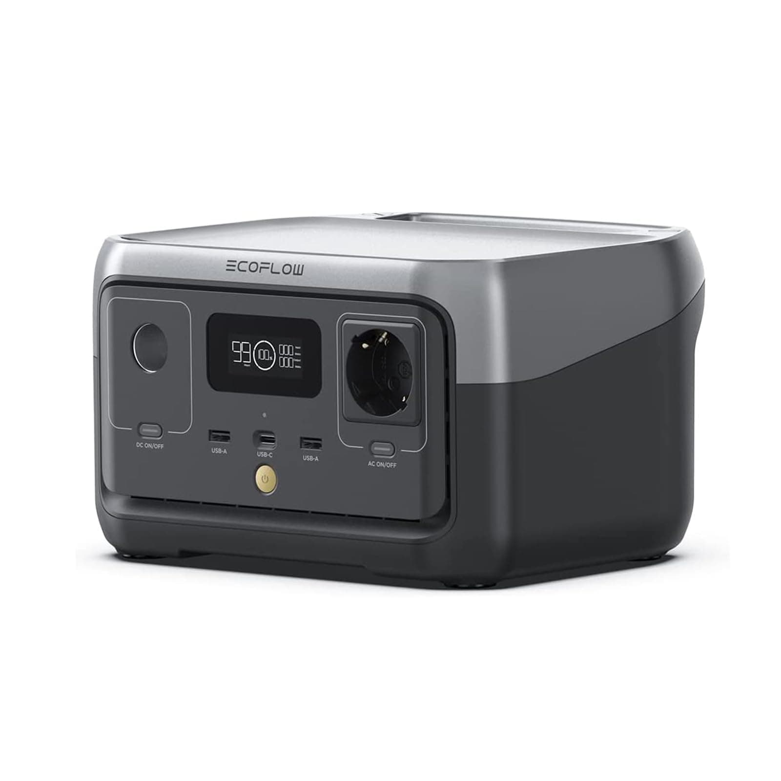 Station électrique portable EF ECOFLOW RIVER 2, batterie LiFeP04, 256 Wh/charge rapide en 1 heure, sortie 600 W max, générateur solaire pour camping extérieur/camping-cars