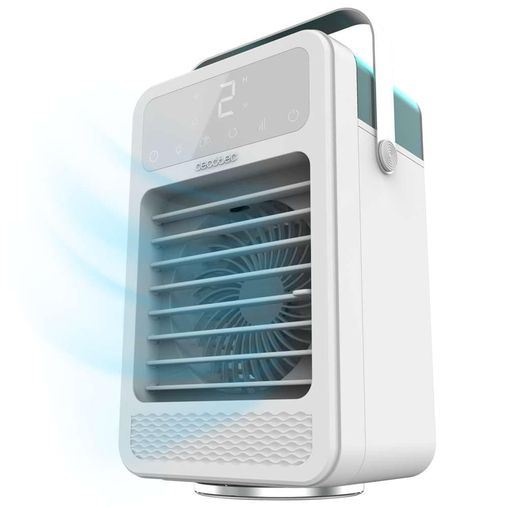 Cecotec Climatiseur Portatif EnergySilence 600 DeskChill Rotate, Capacité de 500 ml, Contrôle Tactile, 4 Vitesses, Oscillation à 70°, Minuterie et AutoOff, Éclairage LED