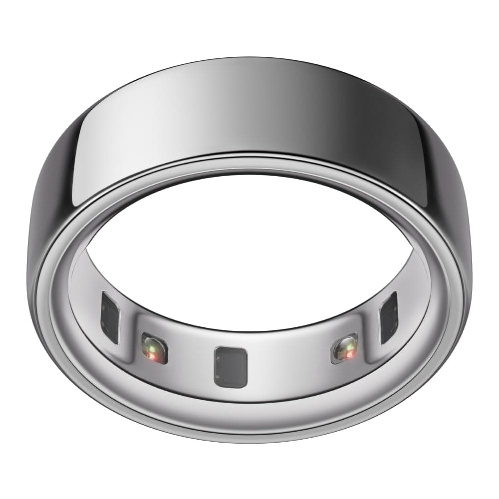 Oura Ring 4 - Silver - Misura 12 - Smart Ring | Provalo con il kit di misurazione Oura Ring 4 | Indossabile per monitorare il sonno - Frequenza cardiaca - Fitness - Batteria fino a 8 giorni