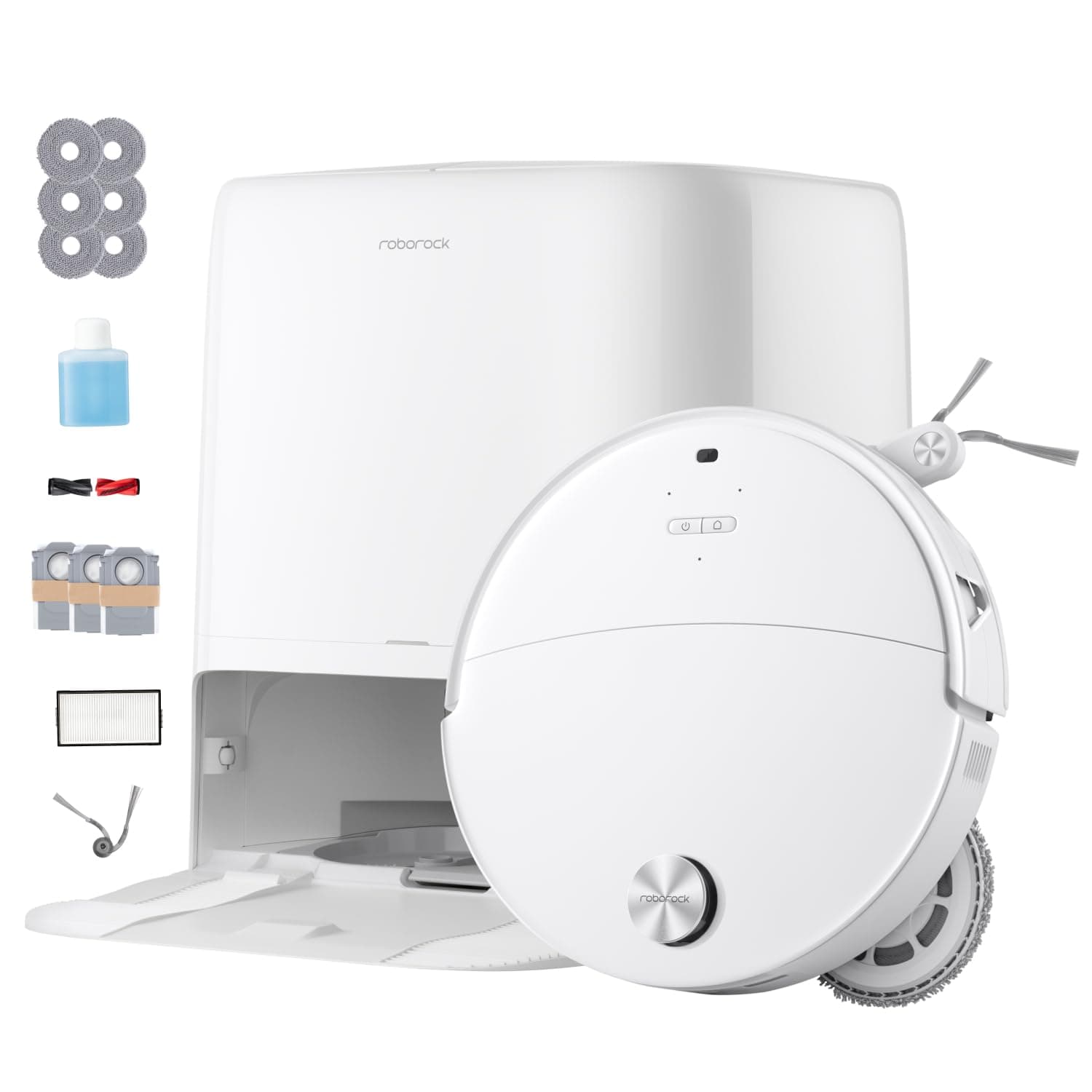 roborock Saros 20 Neo Robot Aspirateur Laveur, 36 000 Pa, Zéro Emmêlement | Franchit des Seuils de 8,8 cm, Évite 300+ Obstacles,Serpillère Auto-nettoyante à 100 °C, Nettoyge de Coins, 7,98 cm Mince
