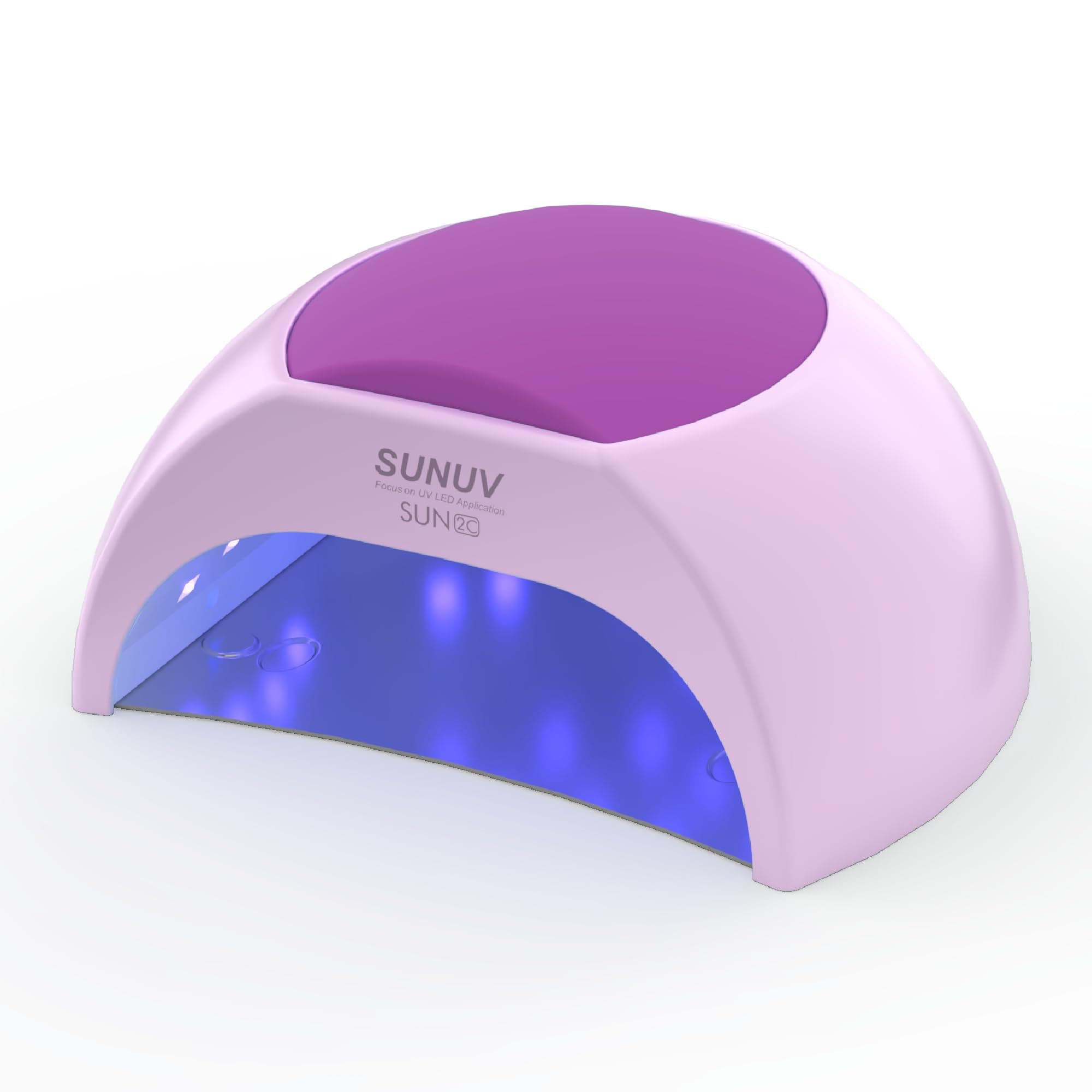 SUNUV Lámpara UV LED Uñas,Lámpara de Uñas Profesional, con 4 Temporizadores, Secado Rápido para Geles, Uso Profesional y en Casa SUN2C Púrpura