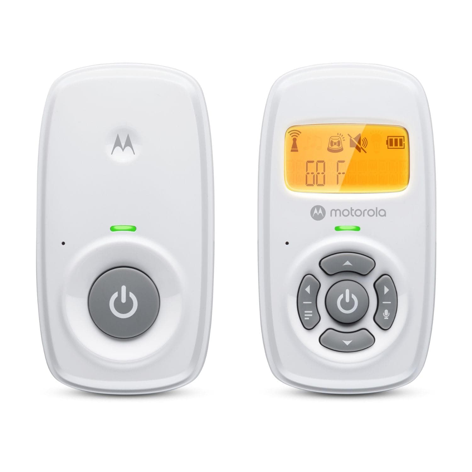 Motorola AM24 / MBP24 Baby Monitor Audio - DECT Monitor de bebé digital - Pantalla de temperatura ambiente - Micrófono de alta sensibilidad con función de conversación bidireccional