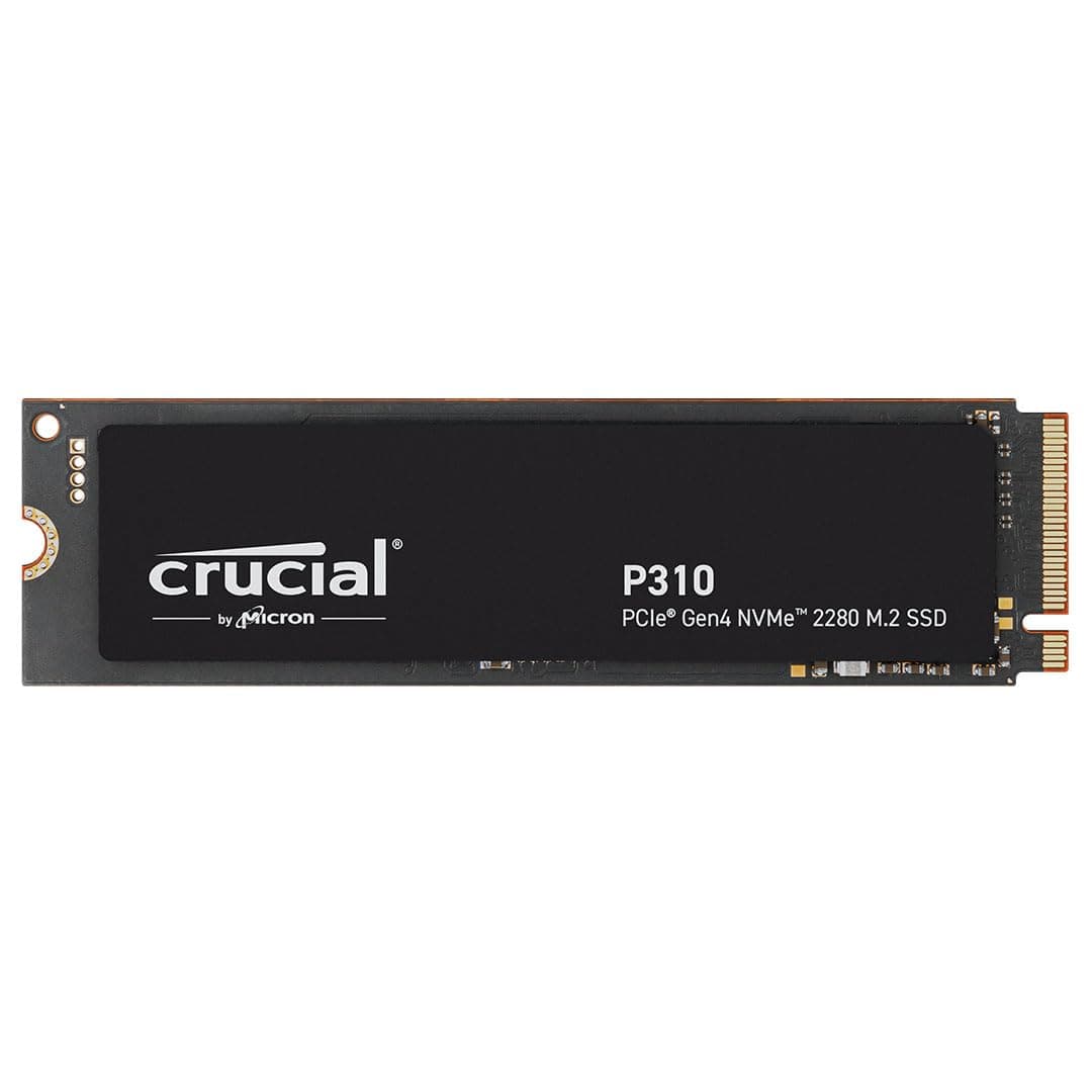 Crucial P310 SSD 2To PCIe Gen4 NVMe M.2 2280, jusqu’à 7.100 Mo/s, Compatible avec Ordinateur Portable et de Bureau & Consoles de jeux Portables, Disque Dur Interne - CT2000P310SSD801