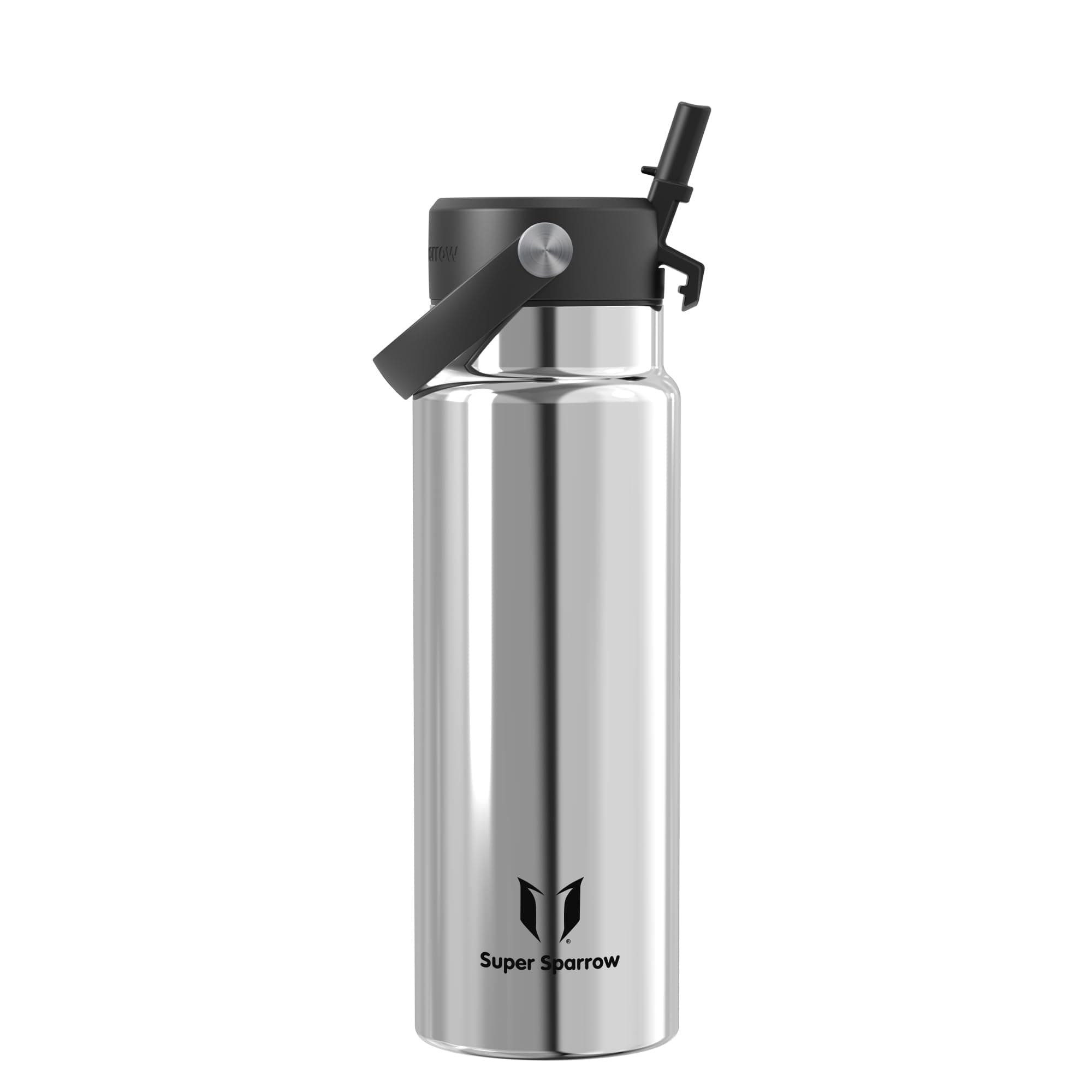 Super Sparrow Borraccia Termica - 500ml/750ml/1L/1.2L - SwivelSip Bottiglia Acciaio Inox - Senza BPA Borracce Termiche, Borraccia con Cannuccia Ergonomica per Scuola, Sportiva, Campeggio, Palestra