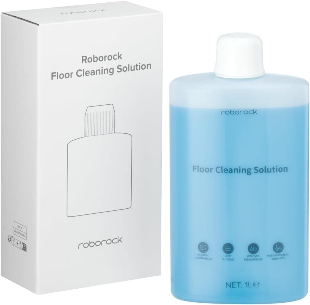 roborock 1L Original Reinigungsmittel für roborock S/Saros/Qrevo/Q-Serie Saugroboter und Flexi/F-Serie Nass- & Trockensauger, Bodenreiniger Mittel, Keine Schaumbildung und Schlieren, Konzentrat