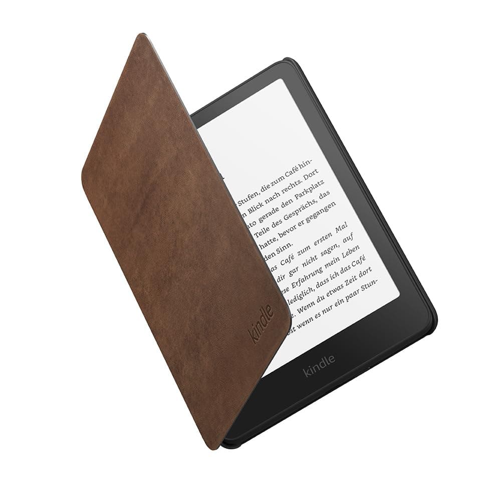 Hülle für Amazon Kindle Paperwhite und Amazon Kindle Colorsoft – Leichte und wasserfeste faltbare Schutzhülle – Premiumleder