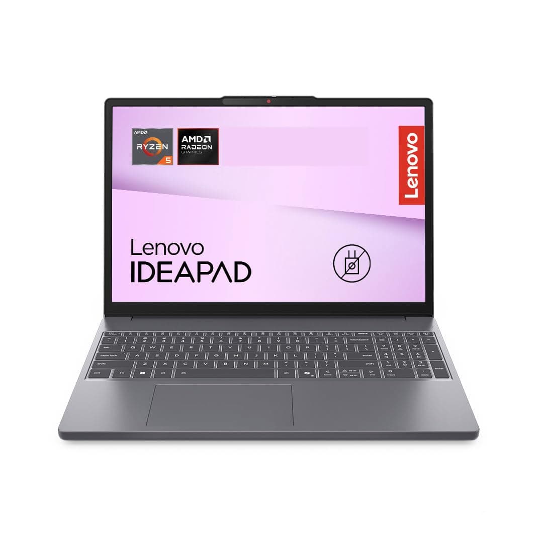 Lenovo IdeaPad Slim 3 Notebook 15" IPS (1920x1200) AMD Ryzen 5, RAM 8GB, 512GB SSD, Windows 11 Home, WiFi 6, Laptop per Casa, Ufficio, Studio, Multitasking - Caricatore non incluso