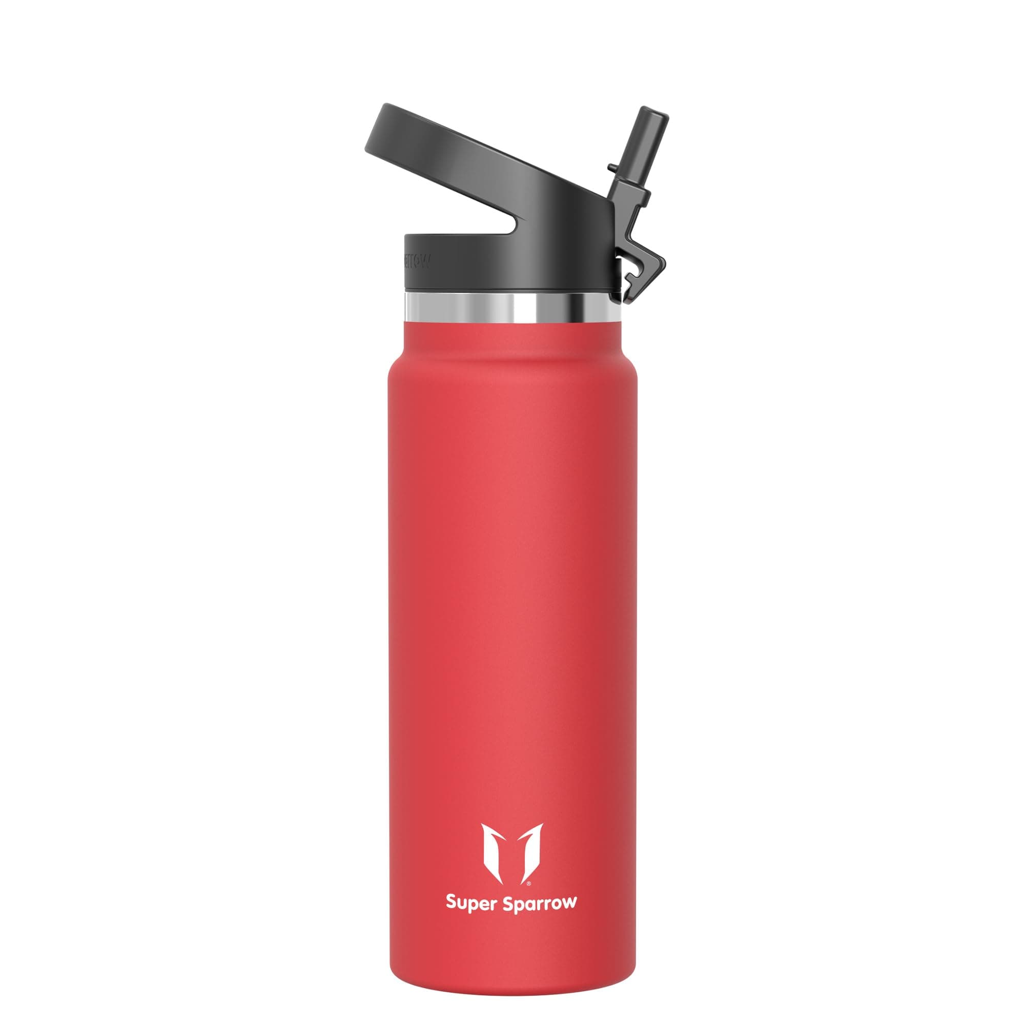 Super Sparrow Borraccia Termica - 500ml, 750ml, 1000ml, 1.2L, 1.5L- SwivelSip Inox Bottiglia - Senza BPA Borracce Termiche, Borraccia Ergonomica per Bambini, Sportiva, Bici, Campeggio, Palestra