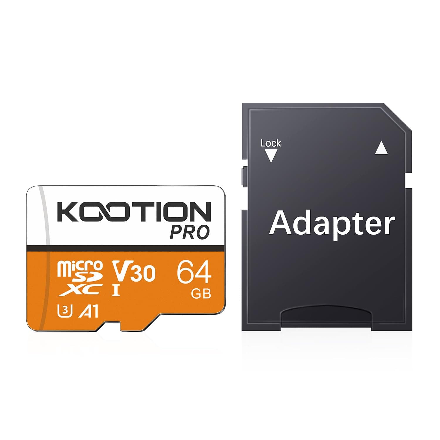 KOOTION Micro SD 64GB Scheda MicroSDXC Scheda Memoria 64G U3 Memory Card 64 Giga UHS-I A1 4K Memory Card Alta Velocità di Lettura Fino a 100 MB/s, Micro SD Card per Telefono,Videocamera,Gopro,Tablet