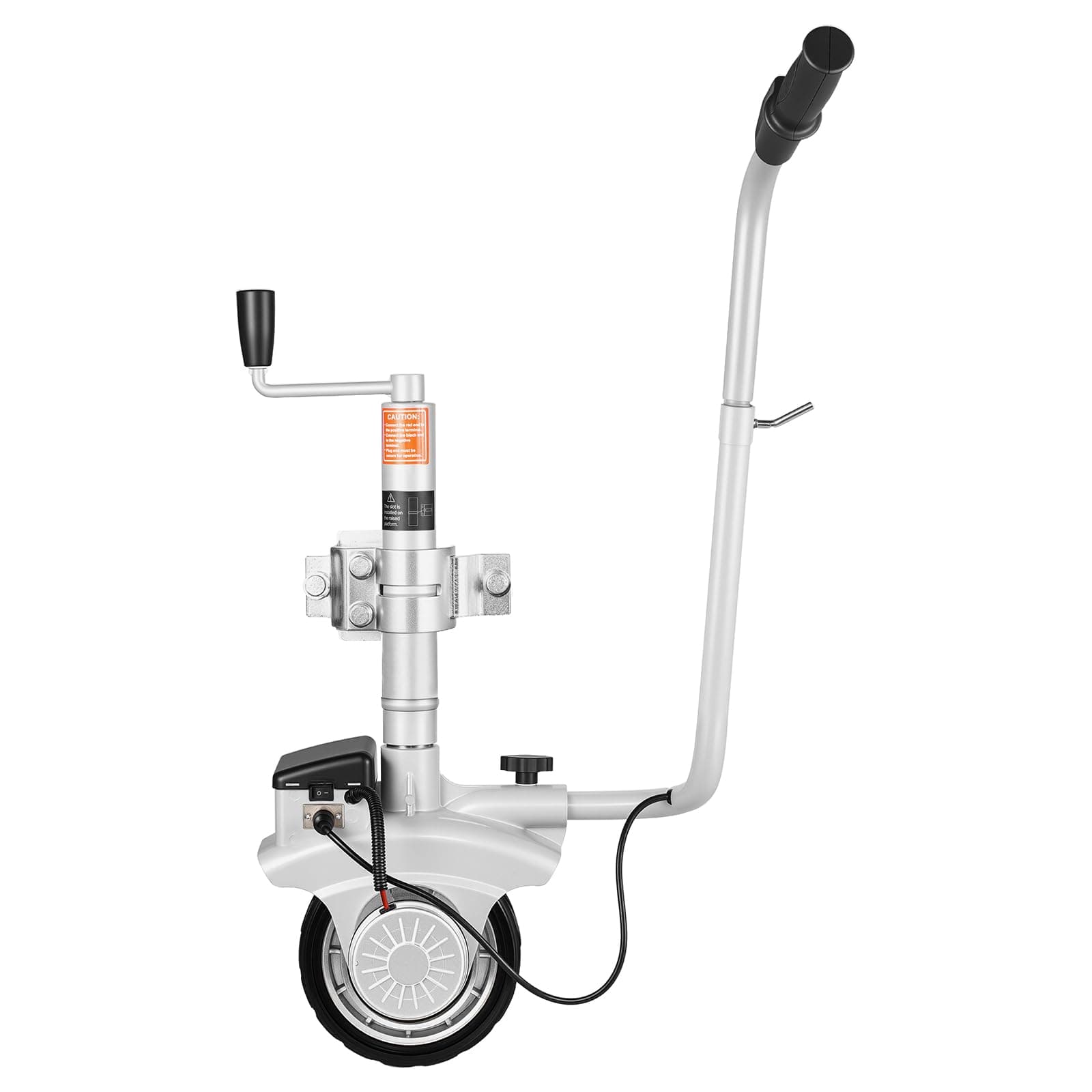 VEVOR Roue Jockey Remorque Électrique Motorisée 2,5 t Déplace Remorque 380 W 12 V Vitesse Déplacement 7 m/Min Hauteur Serrage Réglable 31-63 cm Pneu Caoutchouc 20,3 cm pour Déplacer Caravanes Bateaux