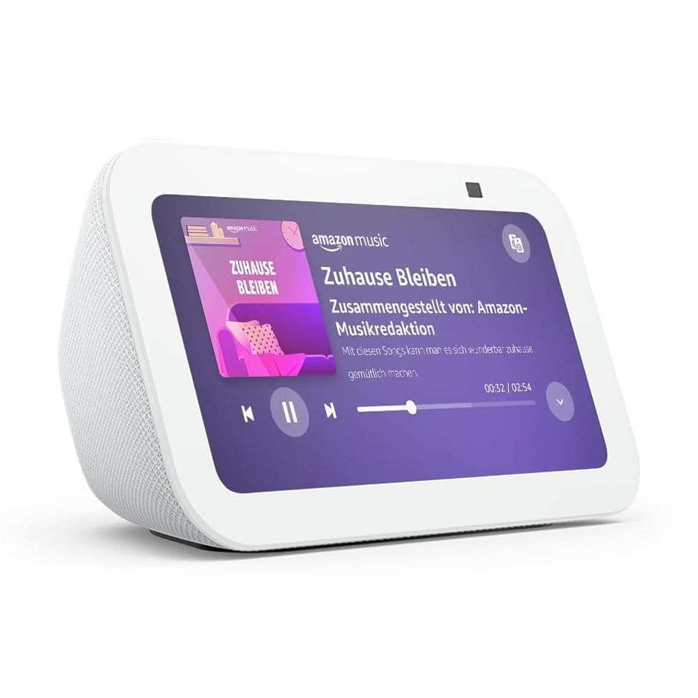Echo Show 5 (Neueste Generation) | Kompakter smarter Touchscreen zum Steuern deines Smart Homes und mehr | Weiß, mit Alexa+ Early Access