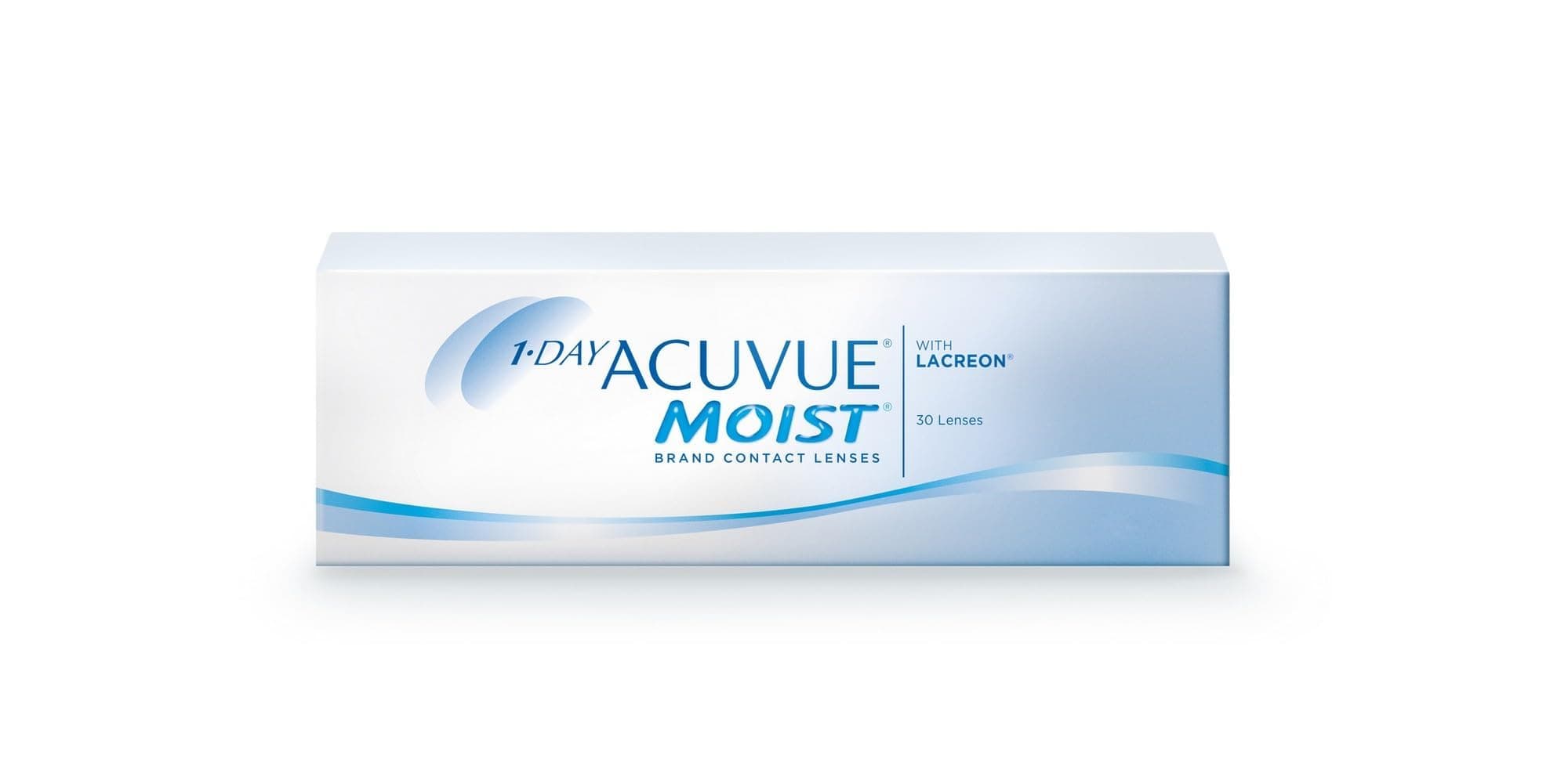 Acuvue 1-DAY Acuvue MOIST con tecnologia LACREON; Lenti a contatto giornaliere; Protezione UV;-2.75 diottrie; BC 8.5; DIA 14.20; 30 lenti