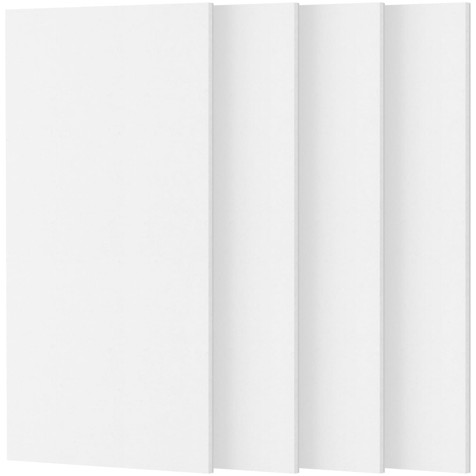 TONOR Pannelli Fonoassorbenti Decorativi, 4 Pannelli 112x55 cm, Pannello Acustici Autoadesivi per la Decorativo di Pareti Interne, Studio, Soggiorno, Ufficio, Bianco