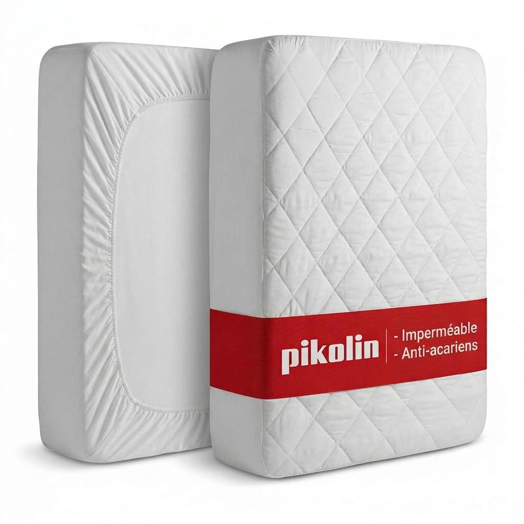 PIKOLIN Protège Matelas 140 x 190/200 cm Hauteur max. 32 cm Imperméable et Matelassé - Housse de Matelas Certifiée Oeko-Tex et Respirant Silktouch
