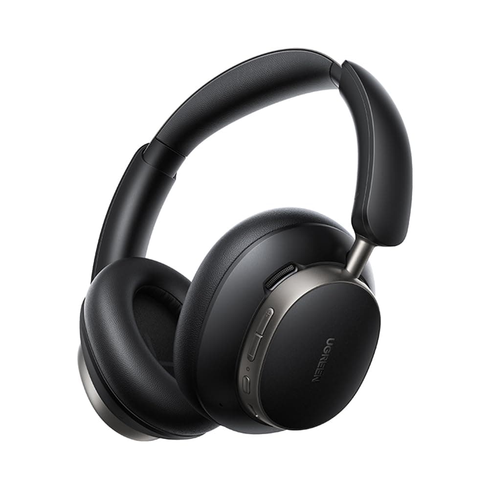 UGREEN Casque Bluetooth sans Fil Sport Studio Pro ANC Réduction Active du Bruit Adaptative Hi Res Audio LDAC Casque Musique BT 6.0 Audio Spatial Personnalisé 8 EQ App 120H avec Micro Noir