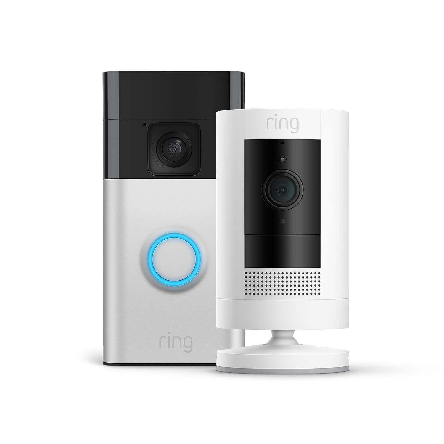 Ring Akku-Videotürklingel (Battery Video Doorbell) + Außenkamera Akku (Stick Up Cam) | WLAN-Videotürklingel-Sicherheitskamera, Selbstinstallation (in 5 Minuten) | Privatsphäre-Einstellungen
