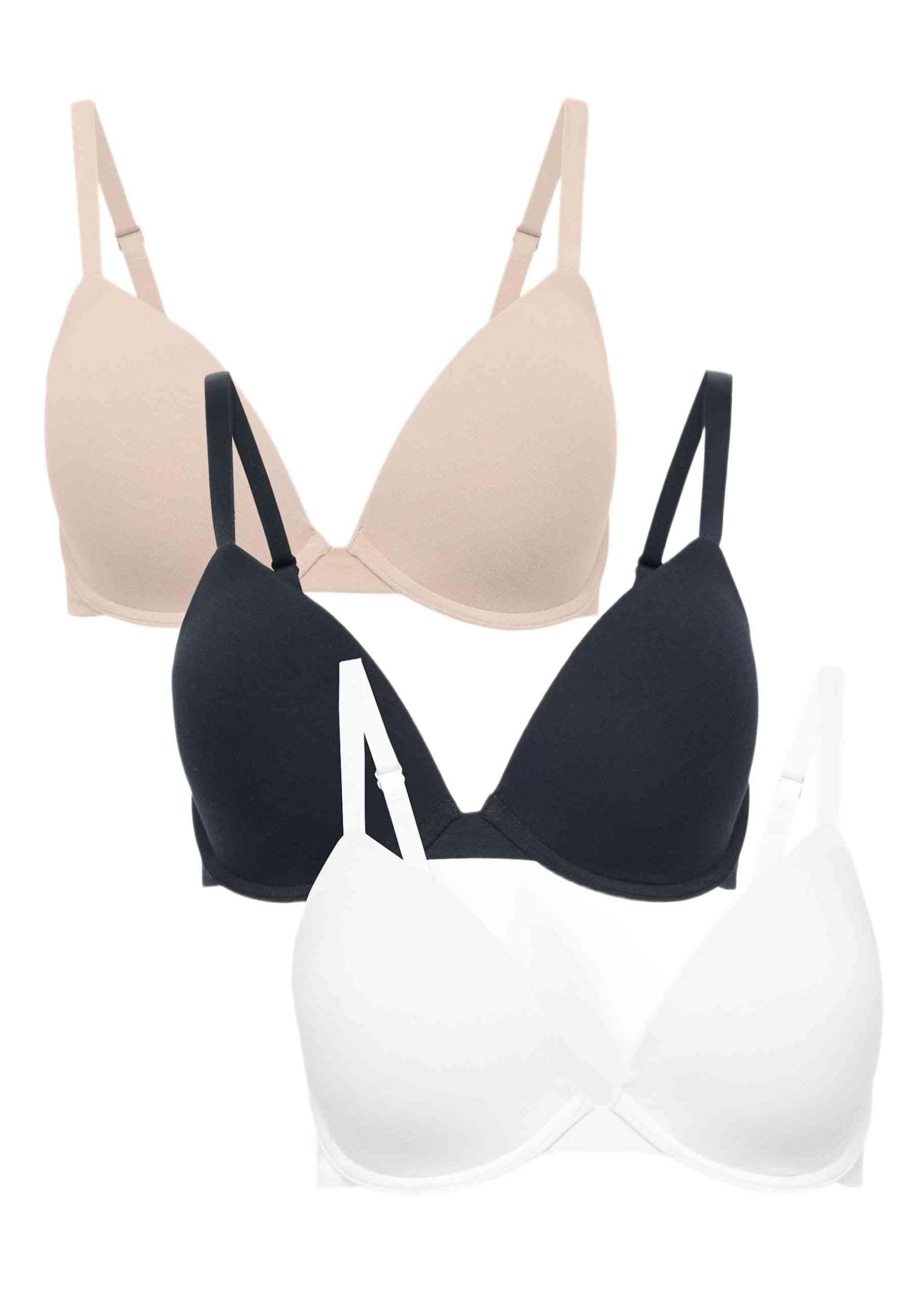 Marks & Spencer Lot de 3 Soutiens-Gorge Invisibles plongeants à Armatures, Bonnets A à F