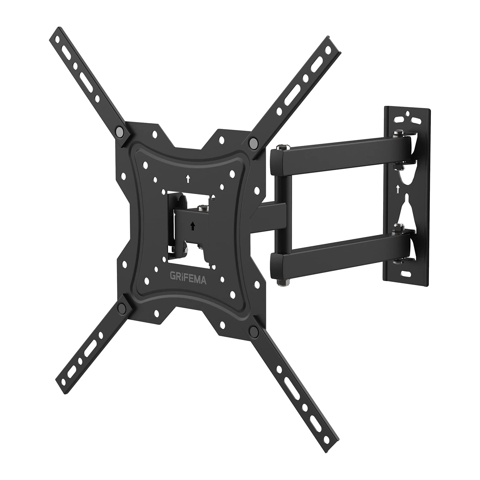 GRIFEMA GB1004 Supporto TV Parete per 26-55”, Fino a 30 kg | Staffa TV Muro Girevole Inclinabile Universale, Max VESA 400x400mm, Porta TV da Parete, Supporto Muro Estensibile
