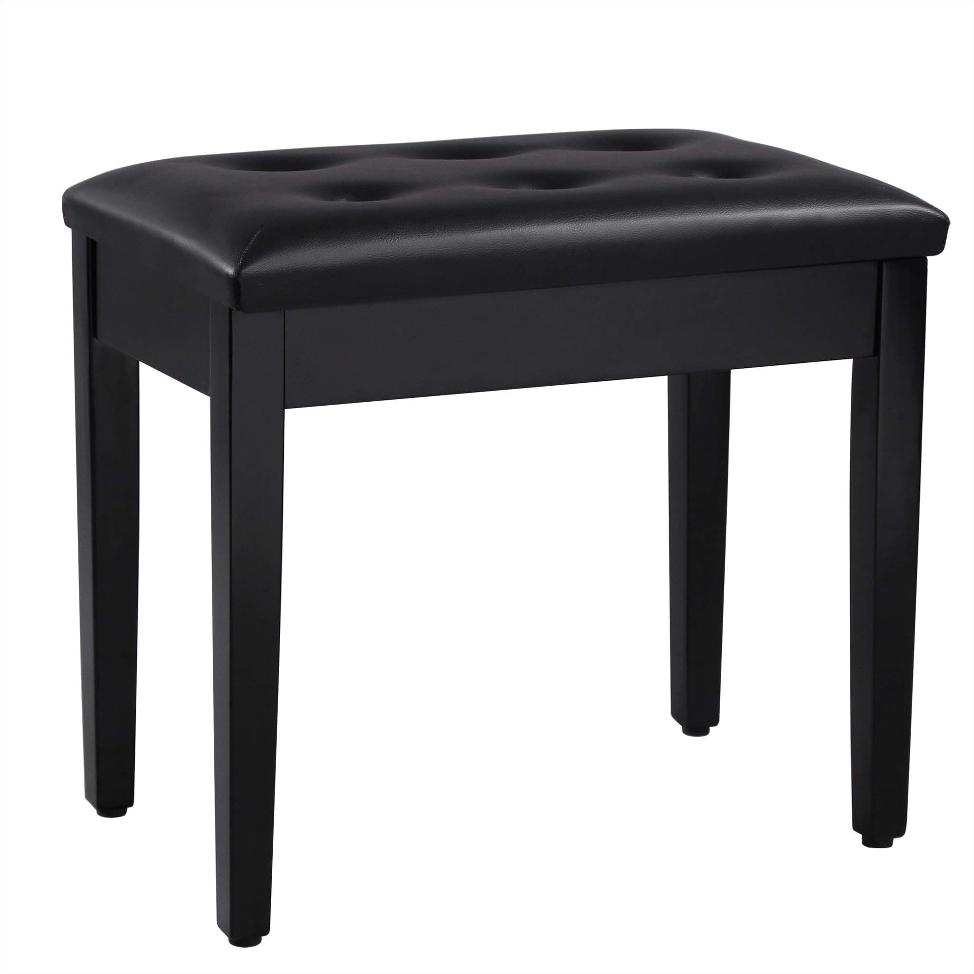 SONGMICS Klavierhocker, mit verstecktem Stauraum, Klavierbank, Hocker gepolstert, Sitzhocker, Sitzbank, 35 x 56 x 49 cm, schwarz LPB55H