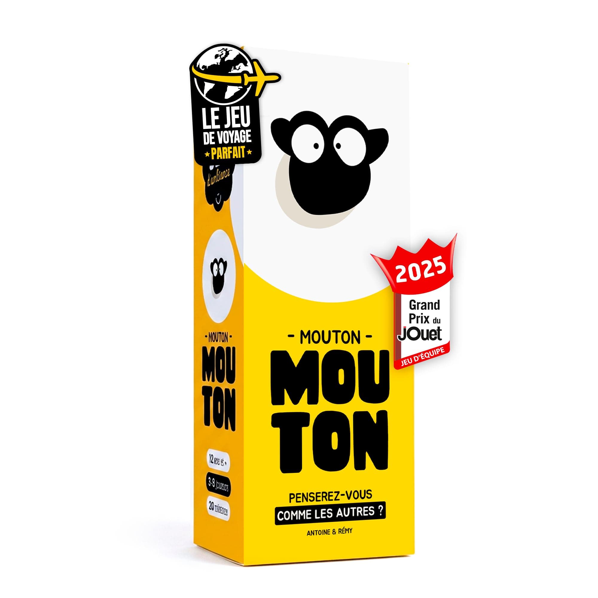 ATM Gaming Mouton Mouton - Jeu de Société Famille et Amis - Complétez Les Mêmes Réponses Que Vos Coéquipiers ! - Jeu d’Ambiance Drôle et Rapide - 3 à 9 Joueurs - Dès 12 Ans - Format Voyage