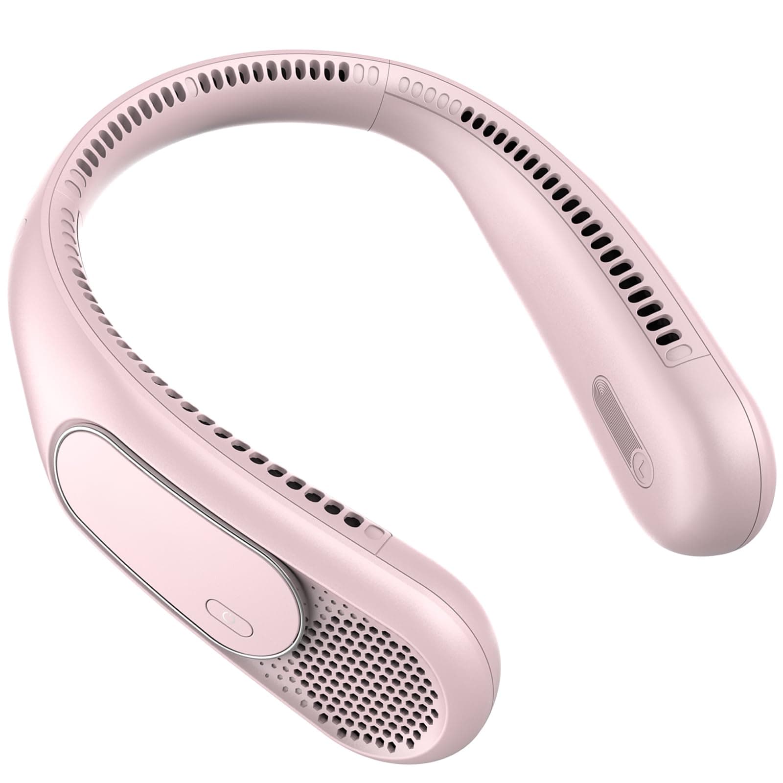 Dnenellr Ventilateur de Cou 6000mAh, Ventilateur Cou Sans Pales Portable, 4 Vitesses, Rechargeable USB, Longue Autonomie, pour Voyage, Bureau et Extérieur