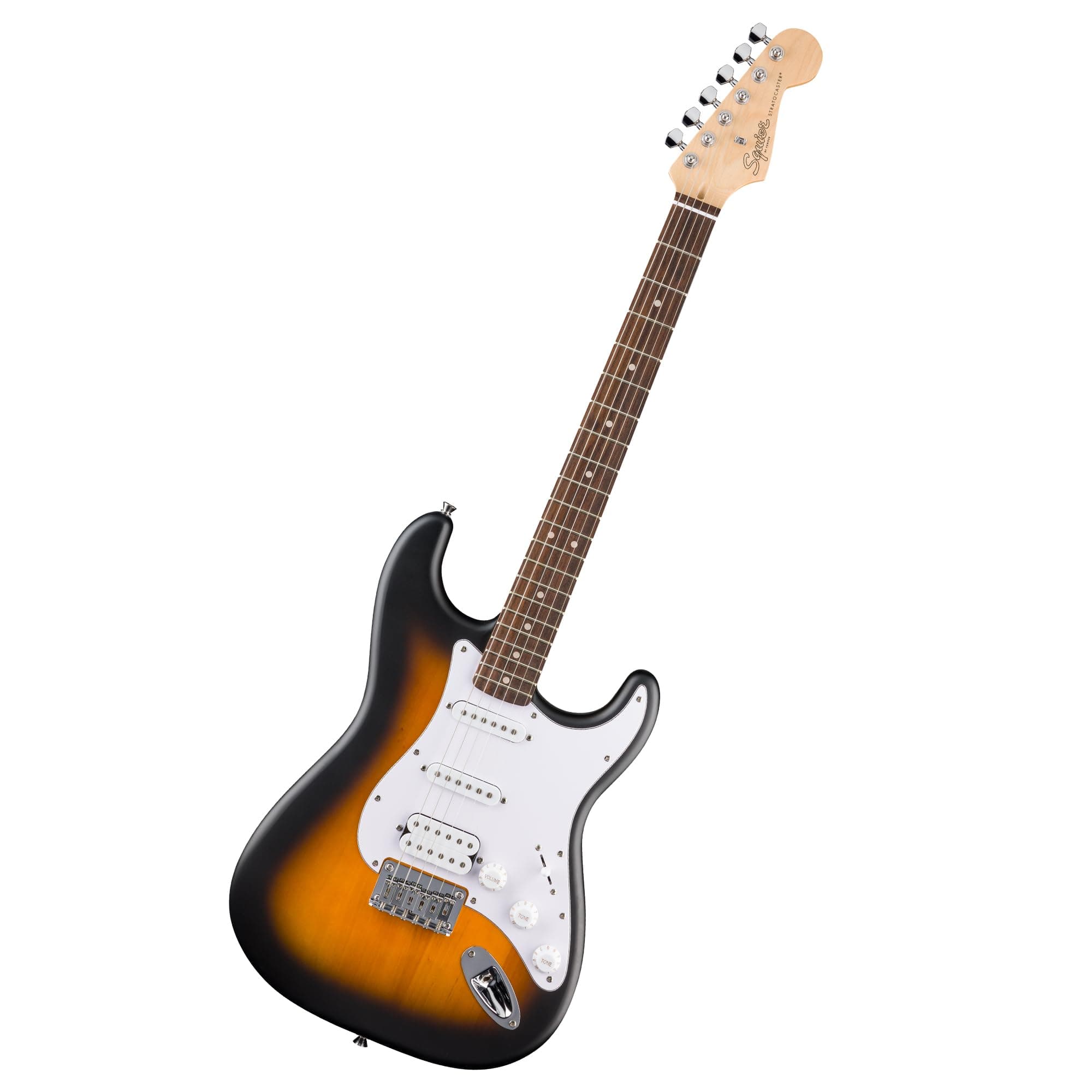 Fender Squier Debut Series HT HSS Stratocaster Chitarra Elettrica, Chitarra per Principianti, con garanzia di 2 anni, Sunburst a 2 Colori