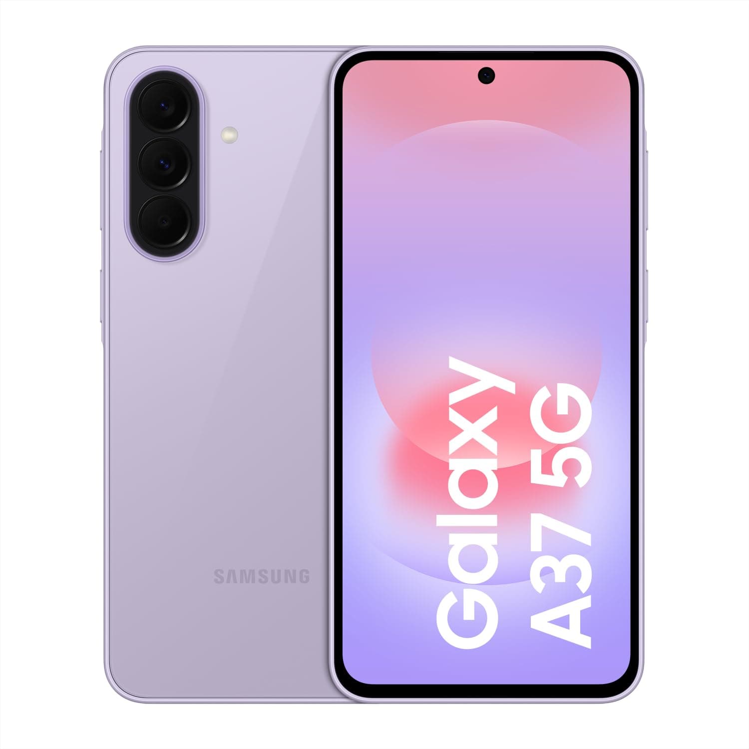 Samsung Galaxy A37 5G, Schlankes AI-Smartphone, Awesome Intelligence, 128 GB Speicherplatz, 50 MP Weitwinkel-Kamera, Bis zu 2 Tage Akkulaufzeit, IP68, Awesome Lavender, 2,5 Jahre Herstellergarantie