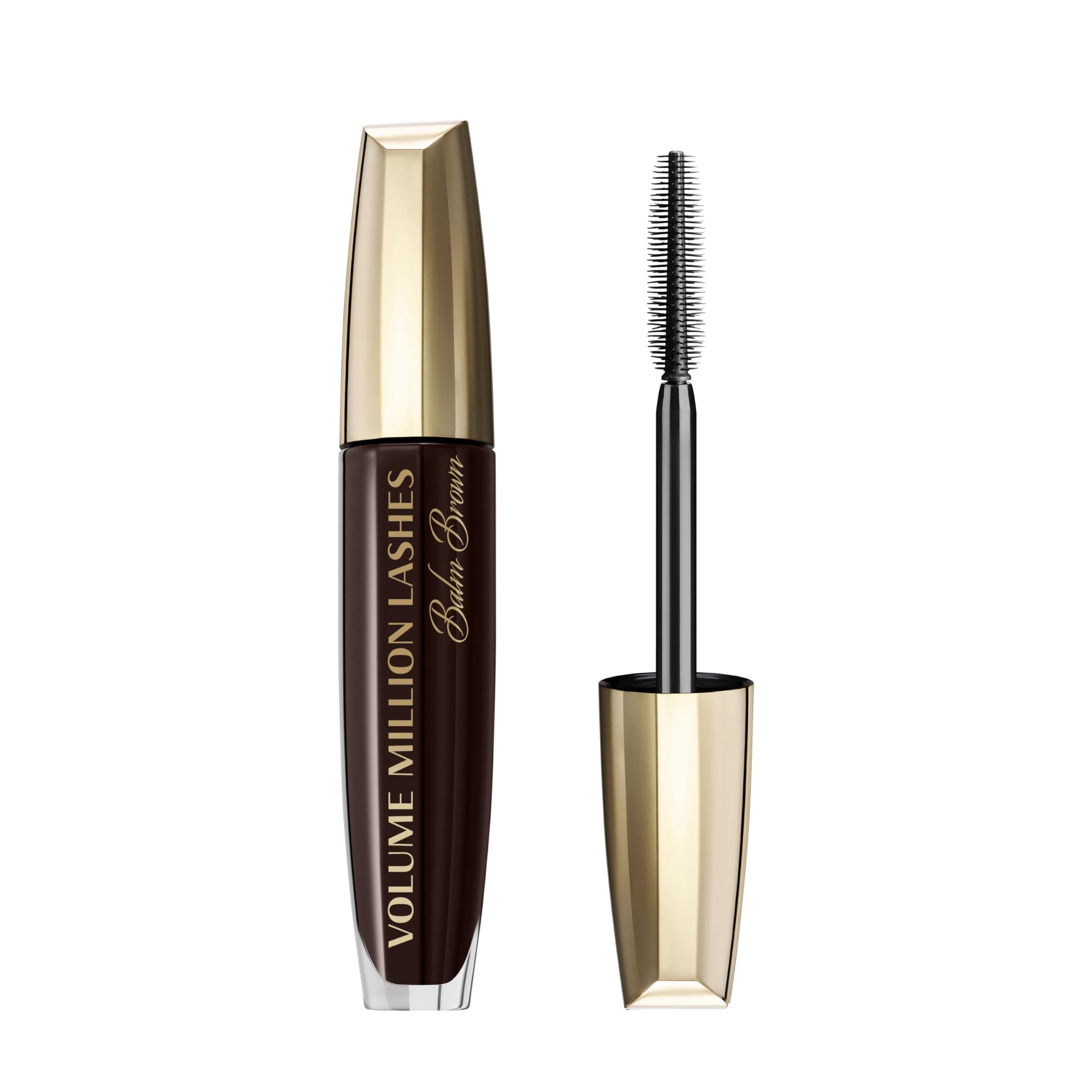 L'Oréal Paris Wimperntusche, Braune Mascara für extra Definition, extra Volumen und extra Pflege, Volume Million Lashes Balm Brown, Nr. 01 Braun, 1 x 8,6 ml