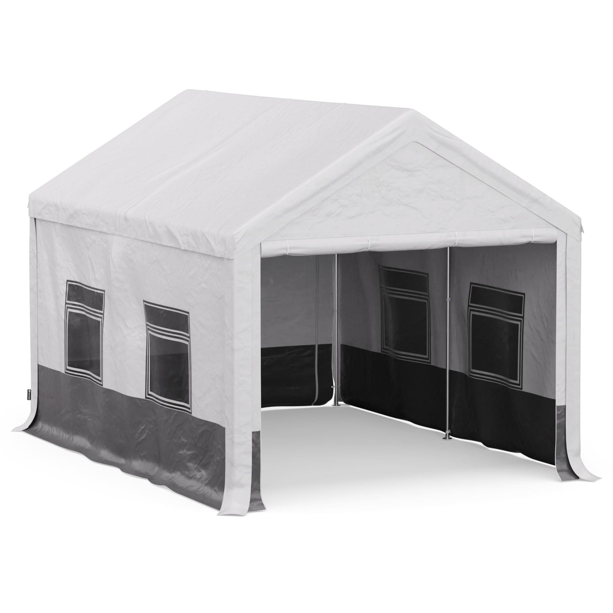 Blumfeldt Tonnelle - 4x3m, Tonnelle de Jardin Extérieur, Toile Résistante aux Intempéries, Parois Latérales avec Fenêtre