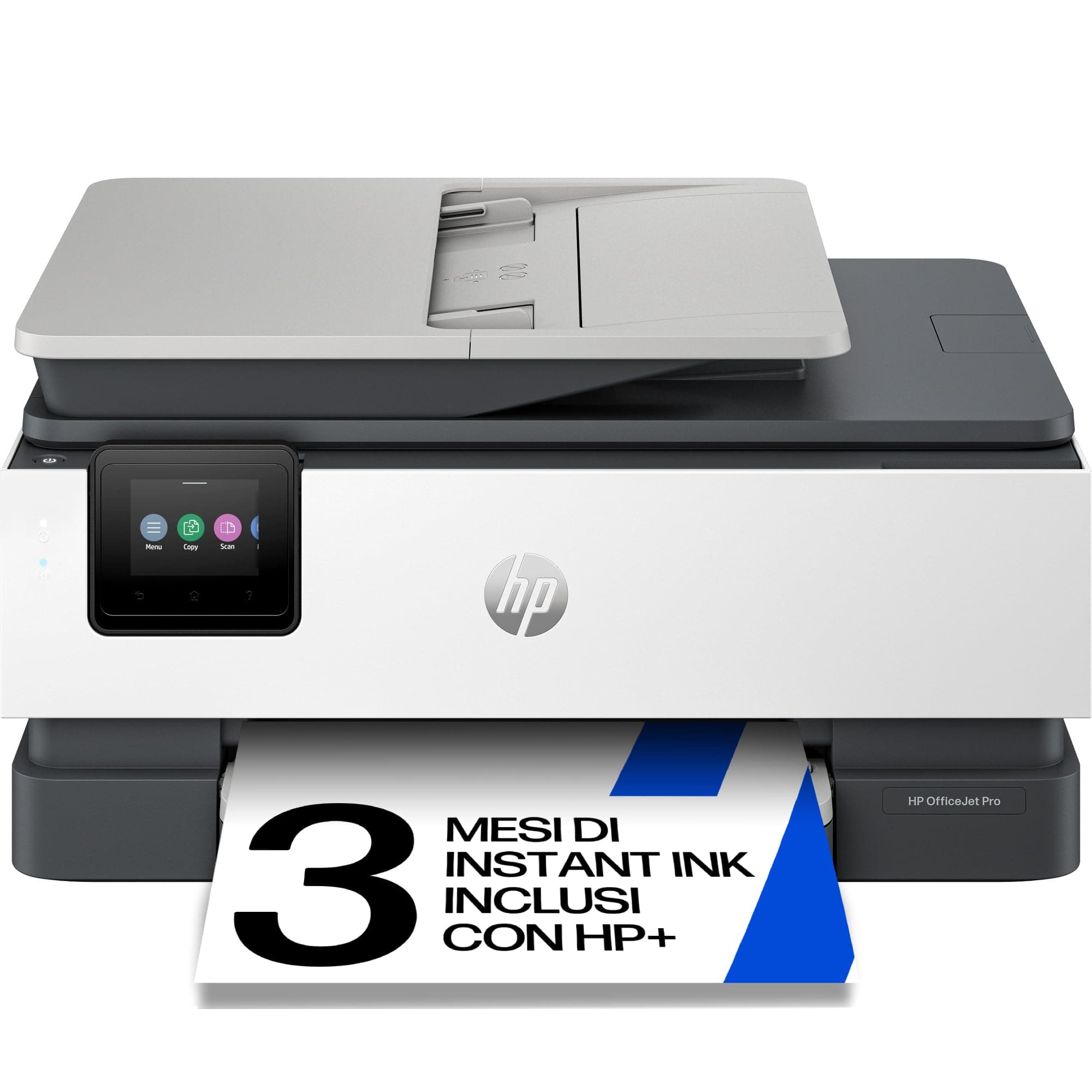 HP OfficeJet Pro 8132e 40Q45B, Stampante Multifunzione a Getto d'Inchiostro A4 a Colori, Fronte e Retro Automatico, 20 ppm, Wi-Fi, Smart, 3 Mesi di Inchiostro Instant Ink Inclusi, Grigia