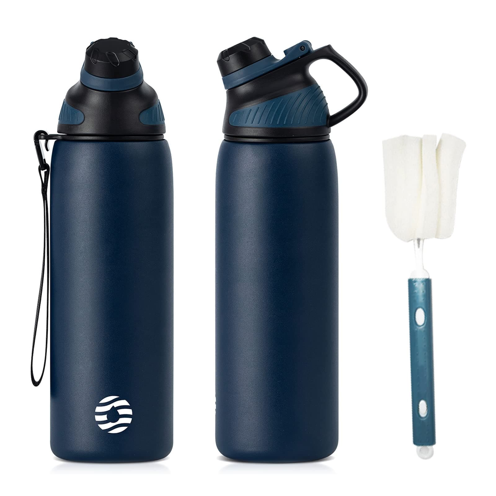 Fjbottle Botella Agua Acero Inoxidable con Tapa Magnética 1L, 800ml, 600ml, 400ml sin BPA Botella Termica para Niños, 1500ML Deportiva Termo