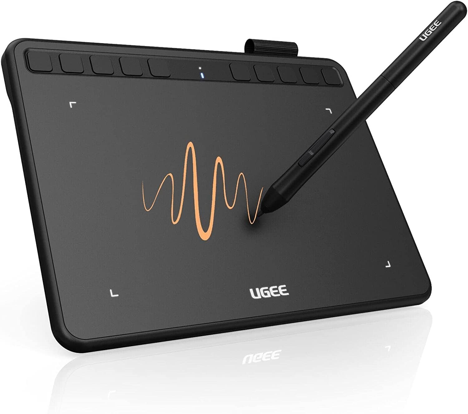 Tablet grafico ugee S640, penna, 8192 livelli di pressione, 10 tasti rapidi | Tavoletta grafica 6,3×4″ per bambini e principianti: disegnare, modificare e progettare su Windows, Mac, Linux e Android.