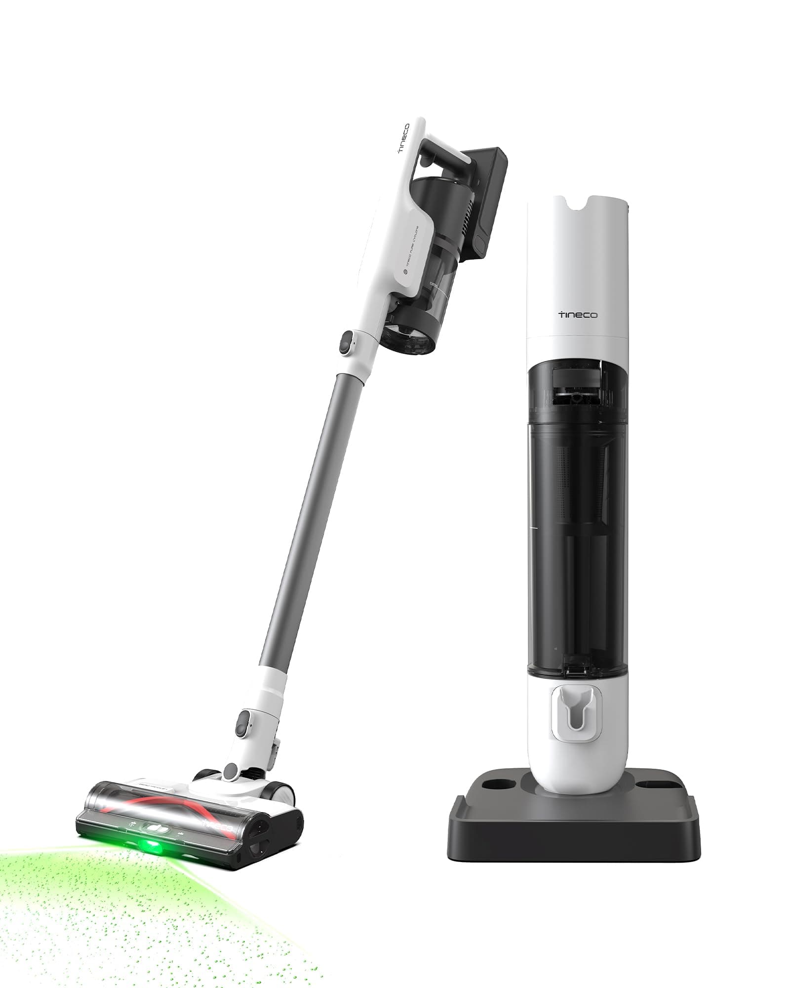 Tineco PURE ONE Station 5 Plus Aspirapolvere Senza Fili con Base, 220AW | Aspirazione potente da 220AW, Spazzola ZeroTangle, Sistema ClogLess System