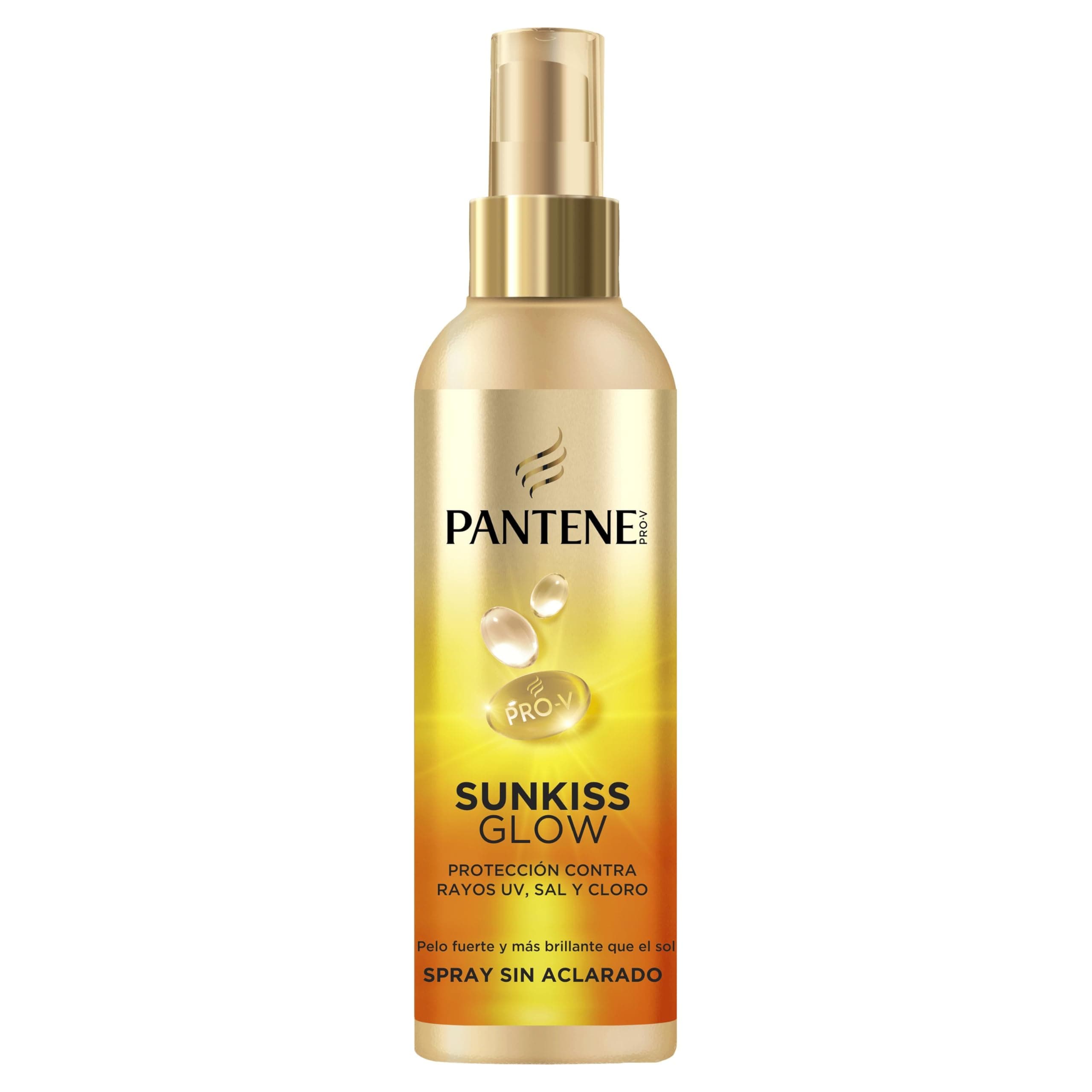 Pantene Pro-V Sunkiss Glow Spray Protector Solar para el Pelo 200ml. Protege contra el Sol, Sal y Cloro para Pelo Fuerte y Brillante