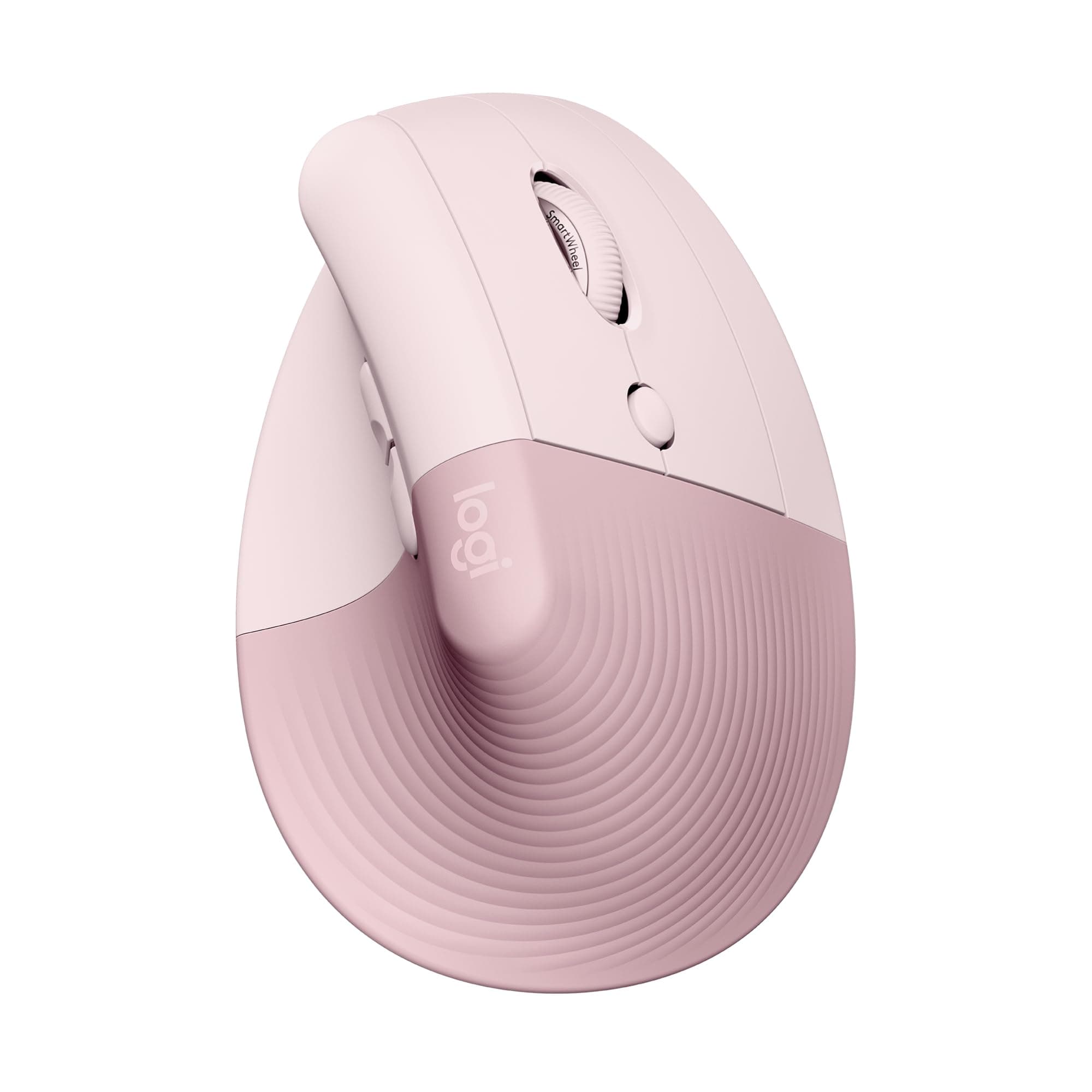 Logitech Lift Vertikale Ergonomische Maus | Kabellos, Bluetooth/Logi Bolt USB, Leise Klicks, 4 Tasten, Windows/macOS/iPadOS, Laptop/PC - Rosa