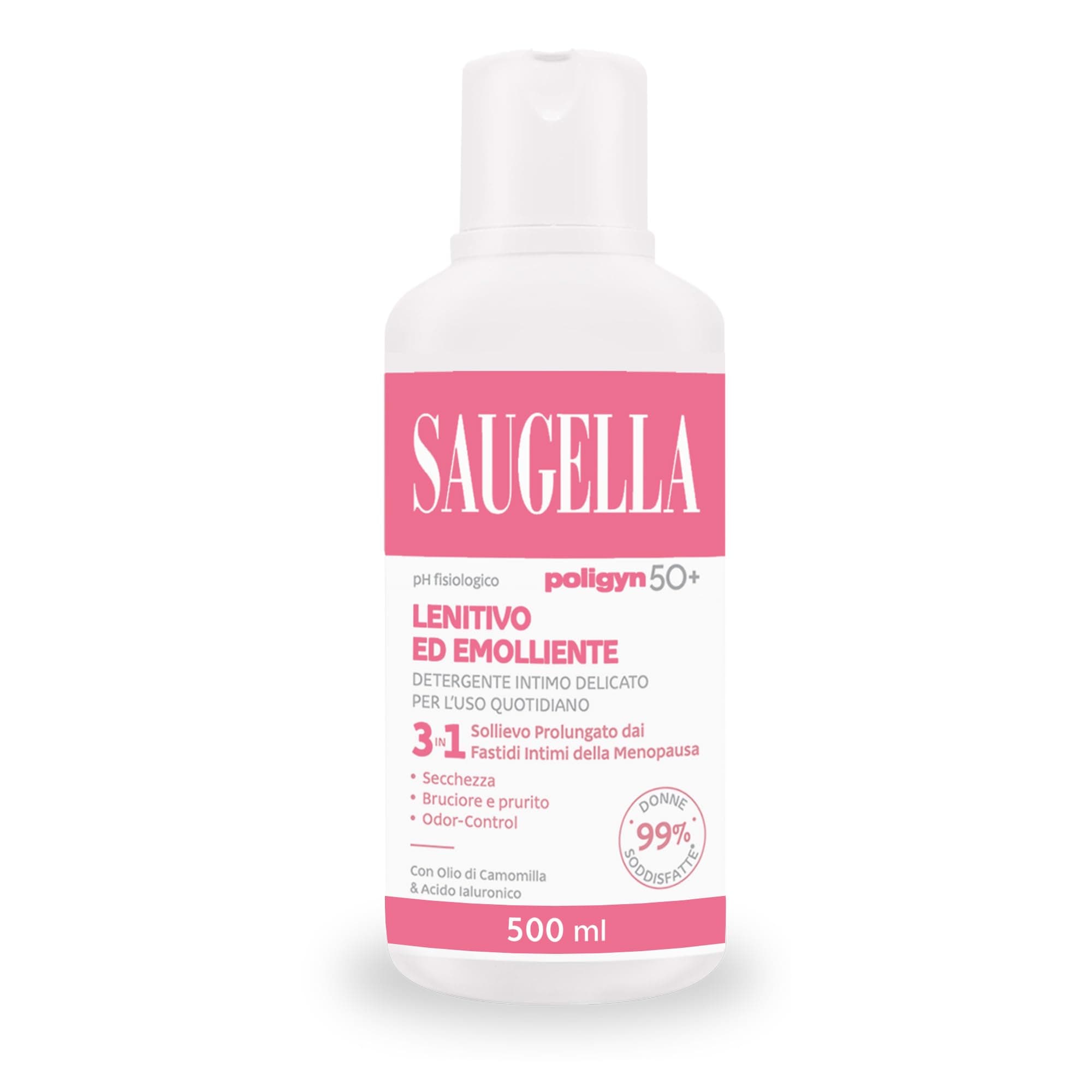 Saugella Poligyn Detergente Intimo Ad Azione Emolliente E Lenitiva Contro Fastidi E Pruriti Intimi - 500 Ml