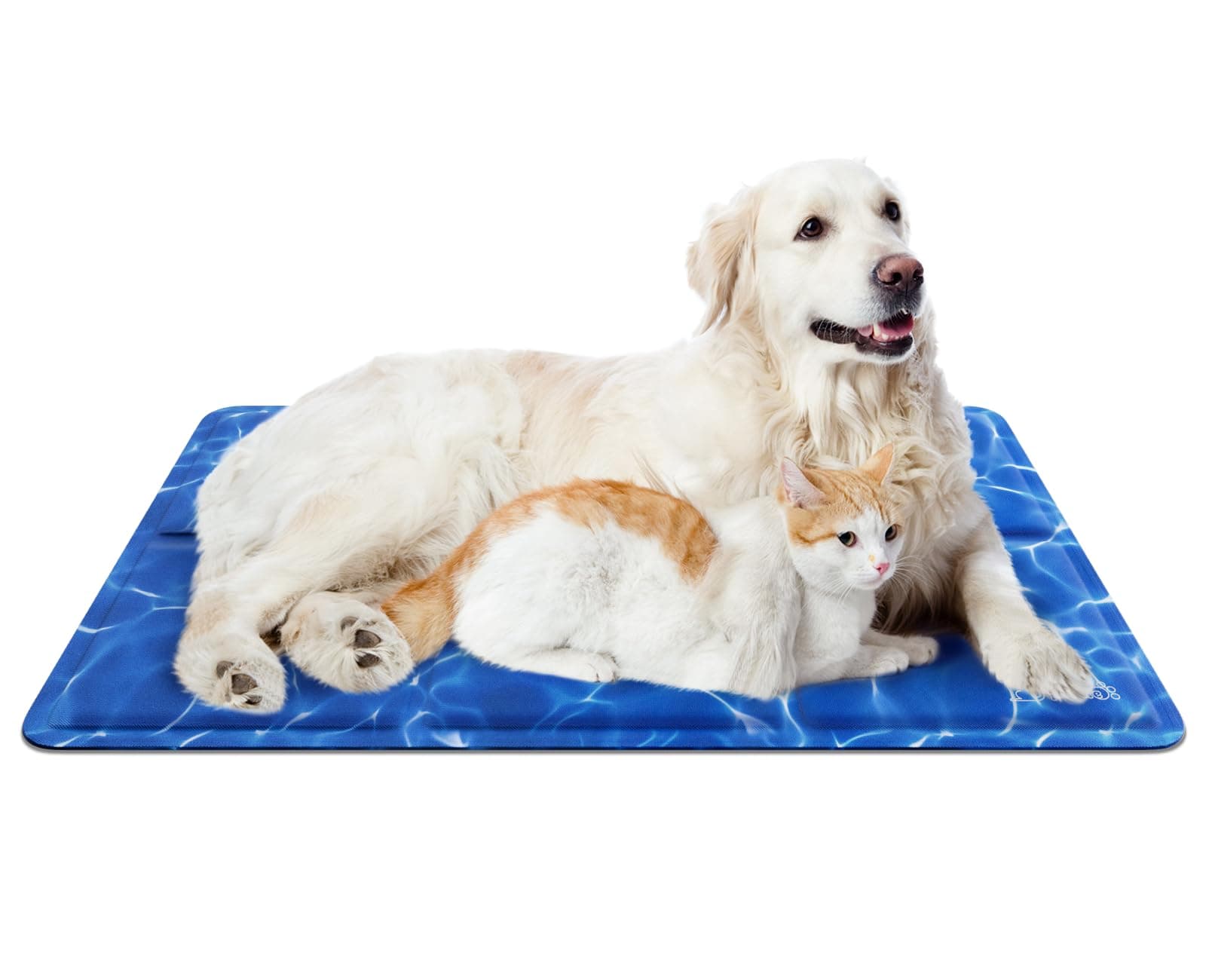 Pecute Manta Alfombra Refrescante para Perros y Gatos 75 * 120CM,Cama Fria para Perros Verano,Mascotas Patrón Ondulado Alfombrilla Autoenfriante - Pet Cooling Mat