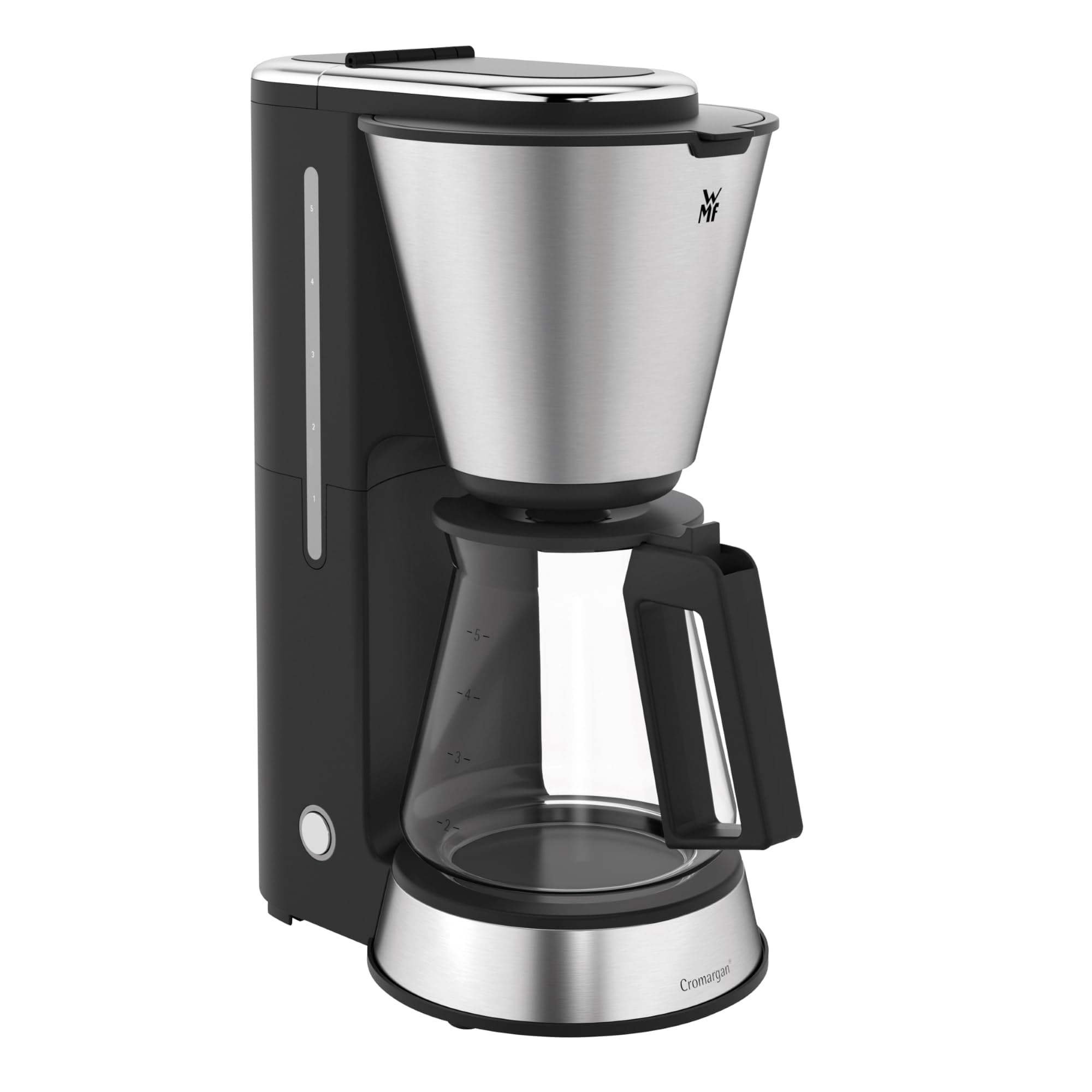 WMF Küchenminis Aroma Filterkaffeemaschine mit Glaskanne, Filterkaffee, Kaffeemaschine mini 5 Tassen, Warmhalteplatte mit Abschaltautomatik, 760 W