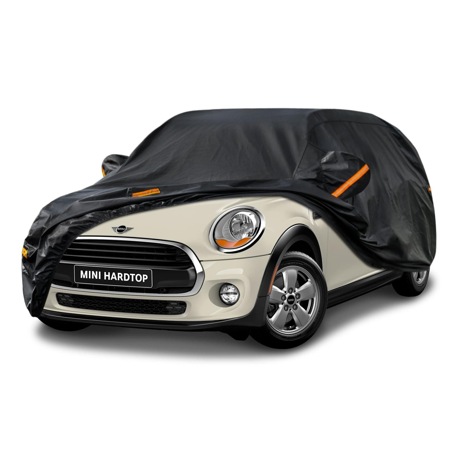 Kayme Bâche Voiture Étanche Respirante Compatible avec Mini Cooper 3 Portes (2014-2025), 7 Couches Housse de Protection Voiture Extérieur, Contre Pluie Soleil Poussière avec Doublure en Coton.