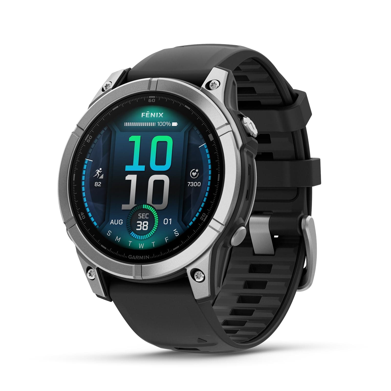 Garmin fēnix E - 47mm - Reloj de Alto Rendimiento GPS Multideporte con Pantalla táctil AMOLED, Frecuencia cardíaca, Mapas y hasta 10 días de autonomía, Acero Plateado