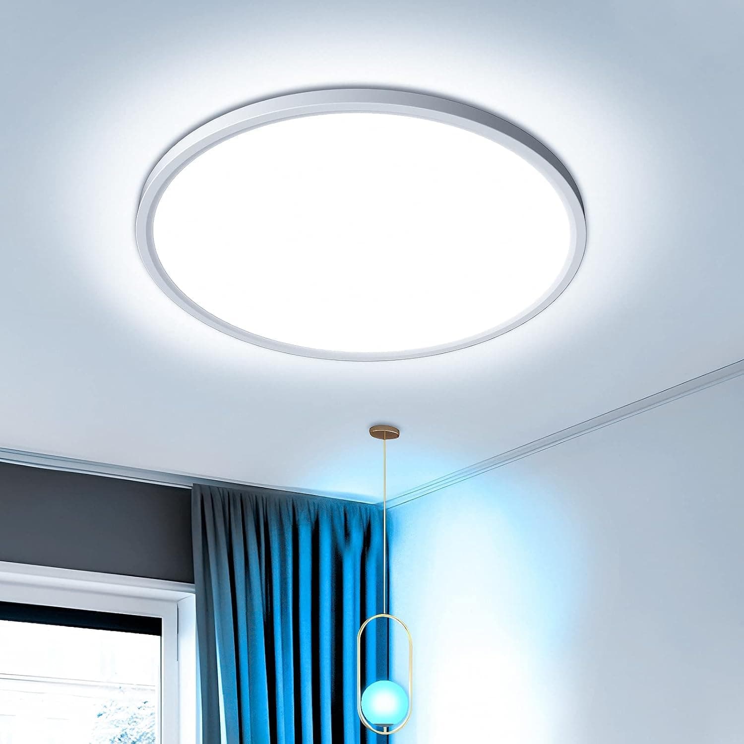 EASY EAGLE Plafoniera LED 36W 6500K 3240LM Pannello Lampada da Soffitto Rotonda IP44 Lampadario Moderna per Camera Cucina Bagno Garage Ultra Sottile Ø30x2.4cm