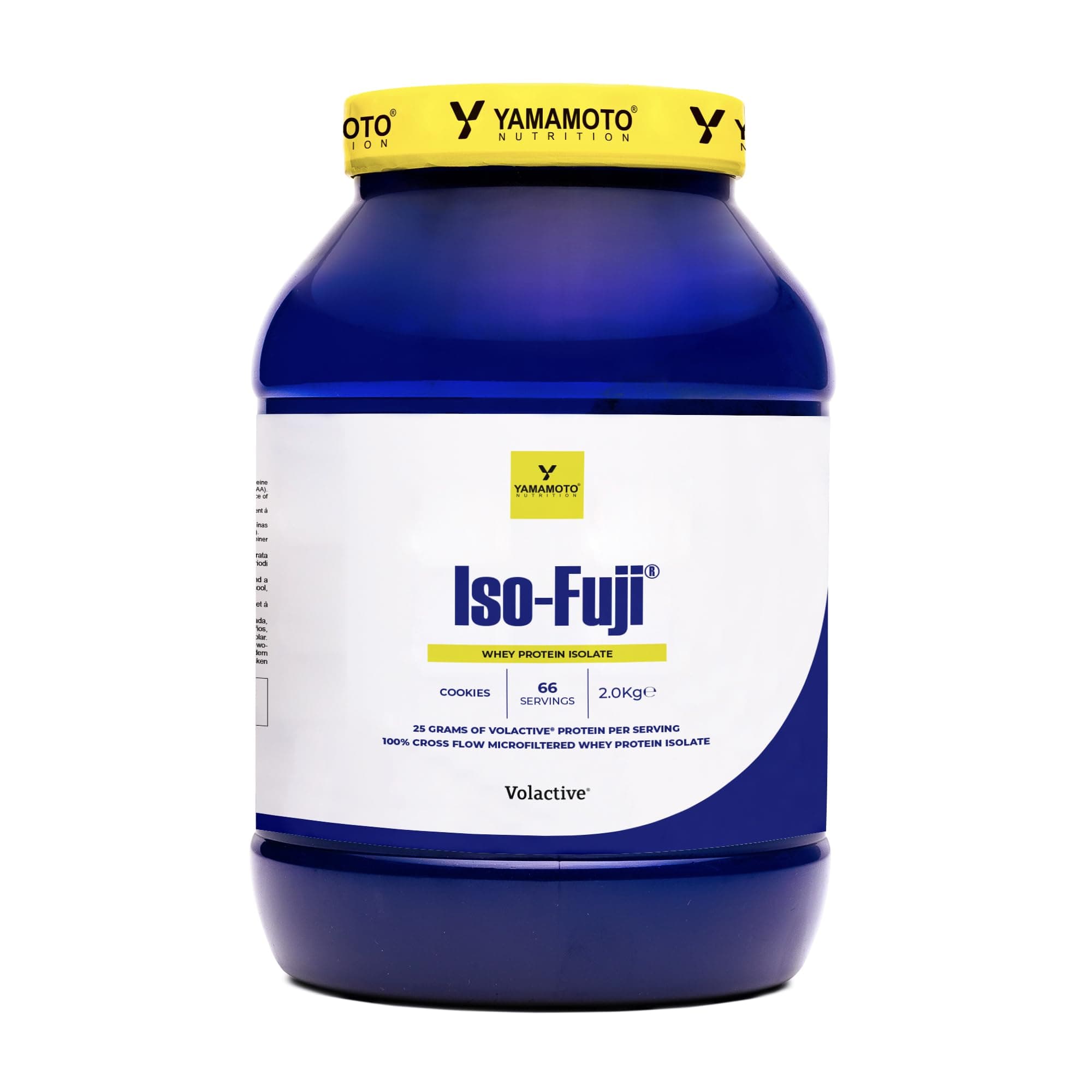 YAMAMOTO Nutrition, Iso-Fuji Volactive 2 kg, Integratore di Proteine del Siero del Latte Isolate Ultrafiltrate, Proteine in Polvere Isolate, Gusto Biscotto