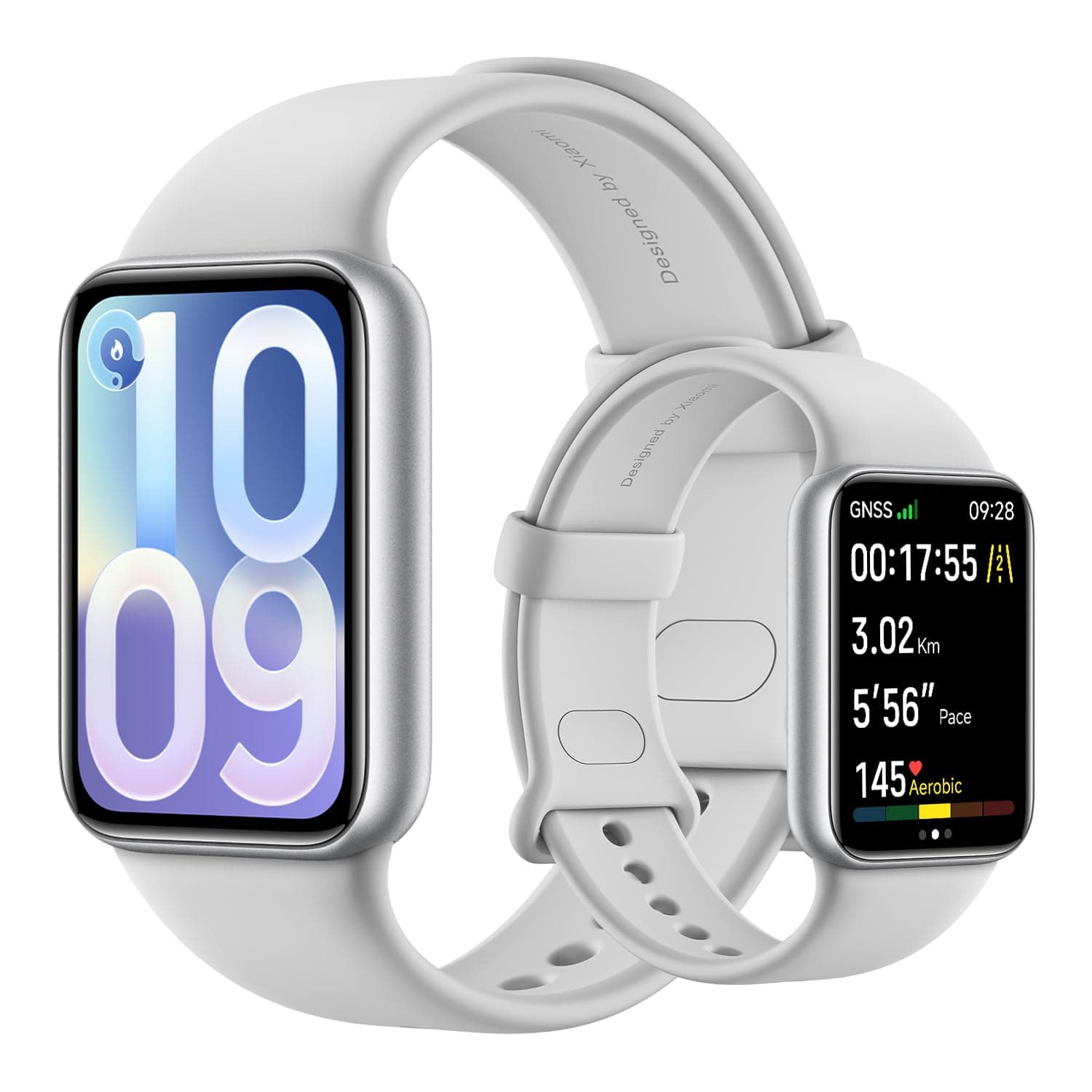 XIAOMI Smart Band 10 Pro, Rastreador Fitness Estilo Reloj Unisex, Pantalla AMOLED 1.74", algoritmo sueño Mejorado, 21 días de batería, Android e iOS, 150+ Modos, GNSS, 5ATM, Plata